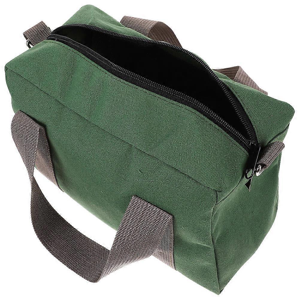Small Canvas Tool Bag for Storage 1 Piece Green Wrench Toolkit