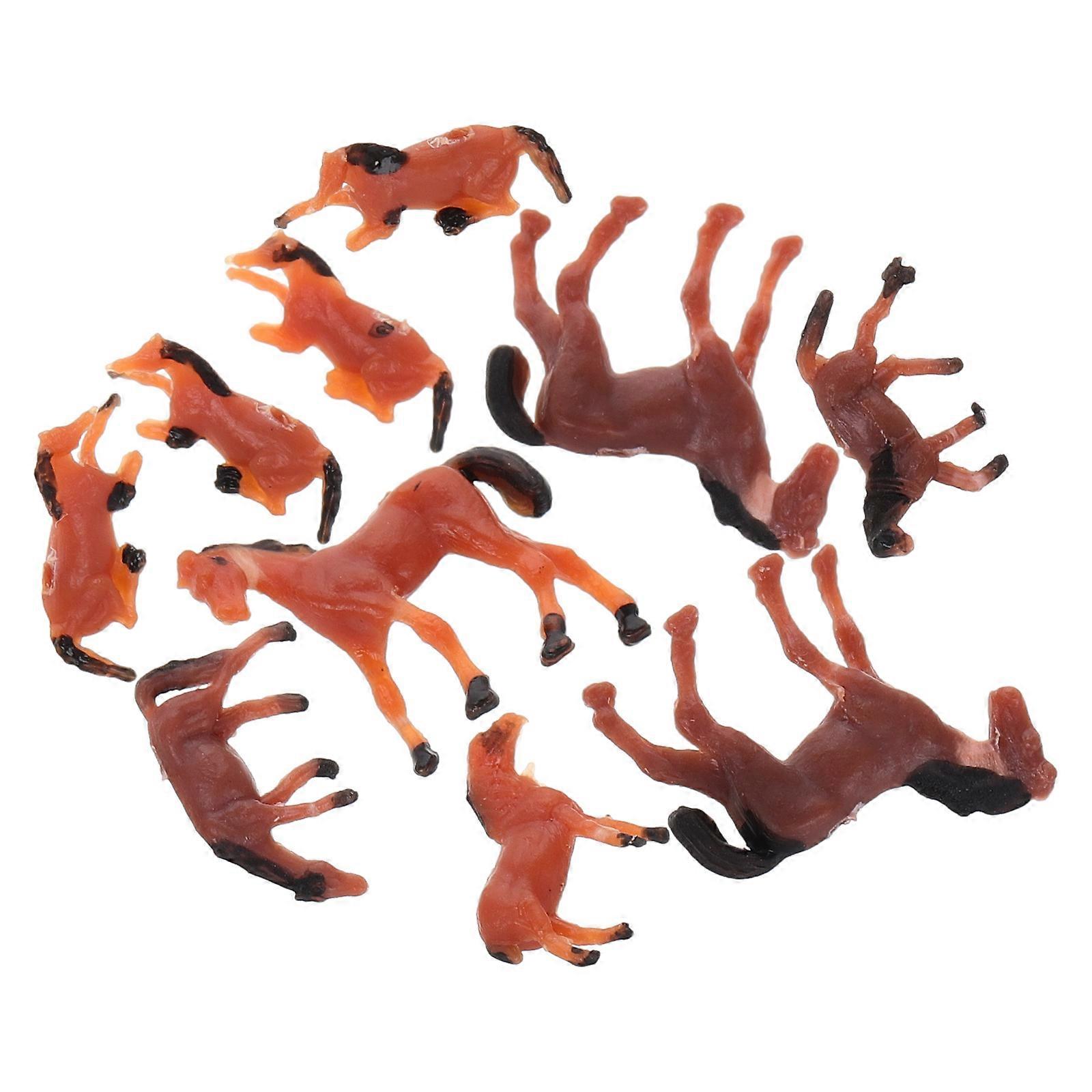 Multi Horse Model Decor Simulation Horse Figurines for Home Use 10Pcs Plastic Set