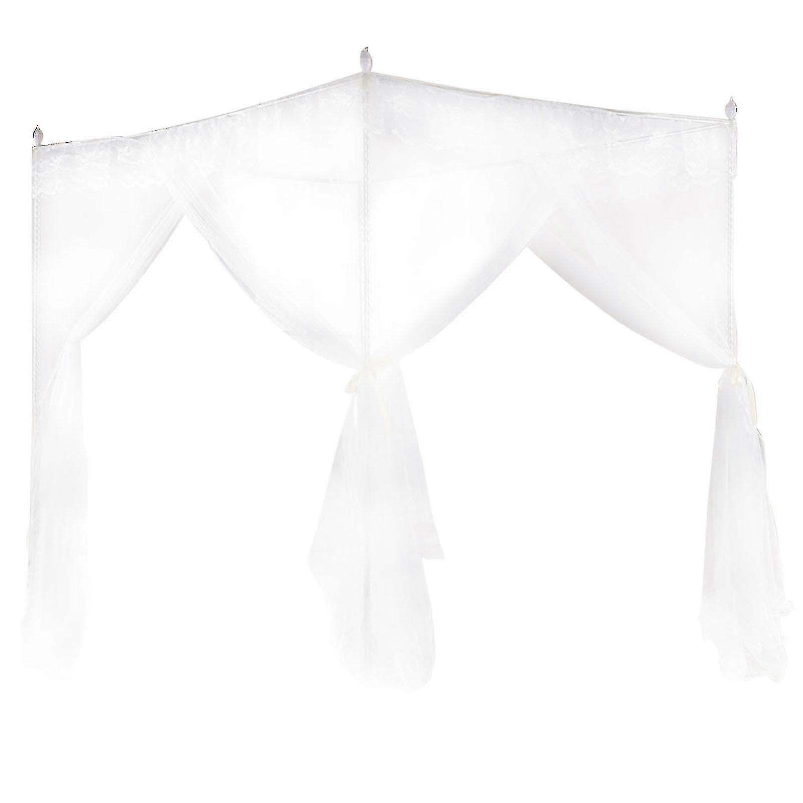 Princess Bed Canopy Netting - Luxury Mosquito Net with Three Side Openings (L)