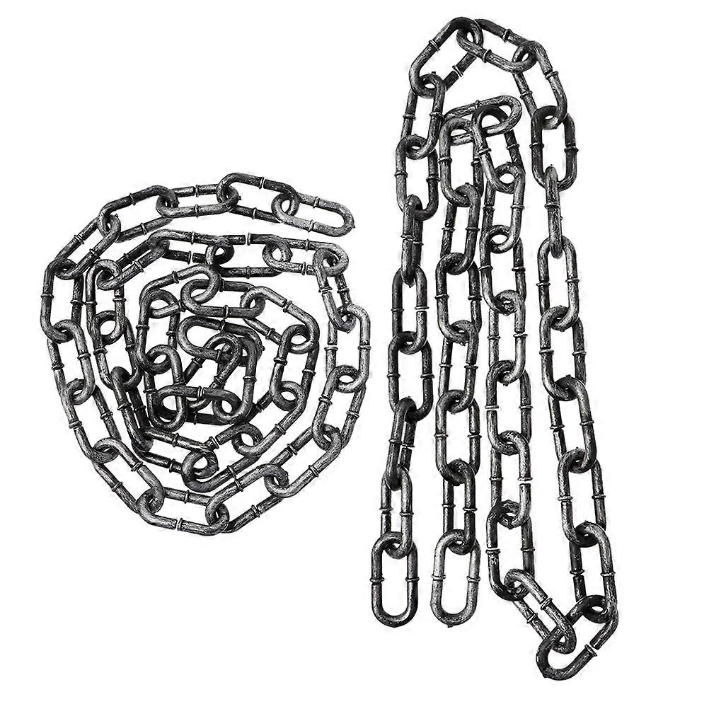 Halloween Chain Props Plastic Prison Chains for Costume Party 2Pcs