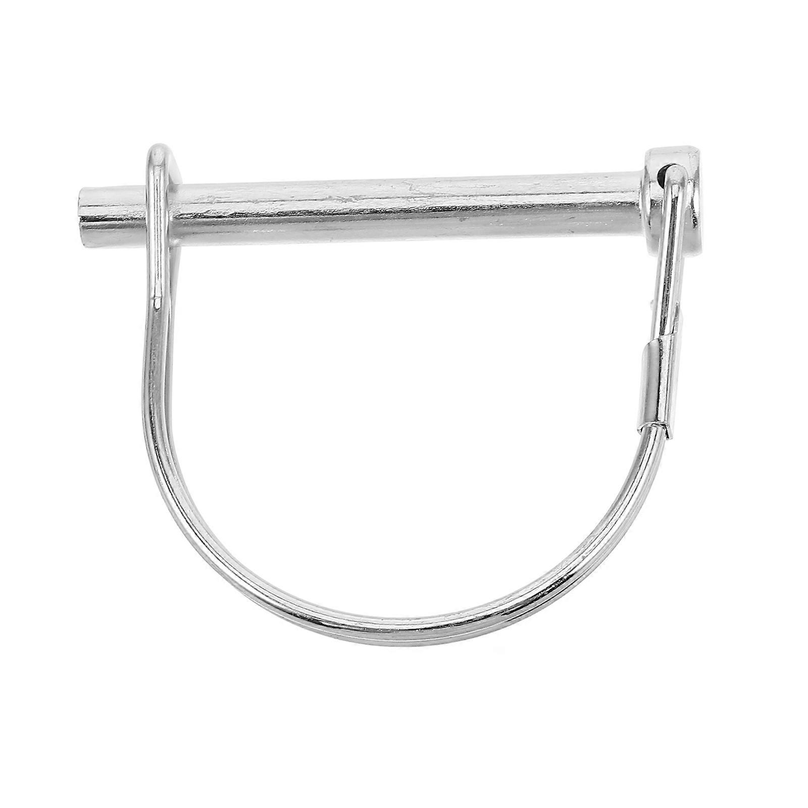 Trailer Hitch Lock Safety Coupler Pin Shaft Locking Pin Silver