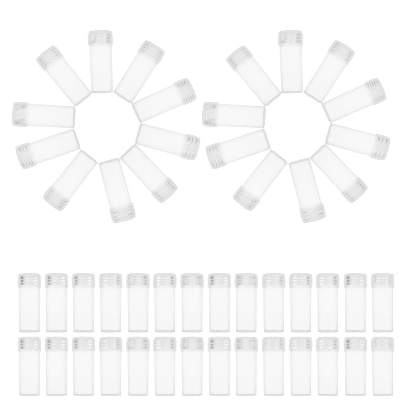 Lab Sample Container Transparent Plastic Vials for Leak-Proof Storage 100Pcs
