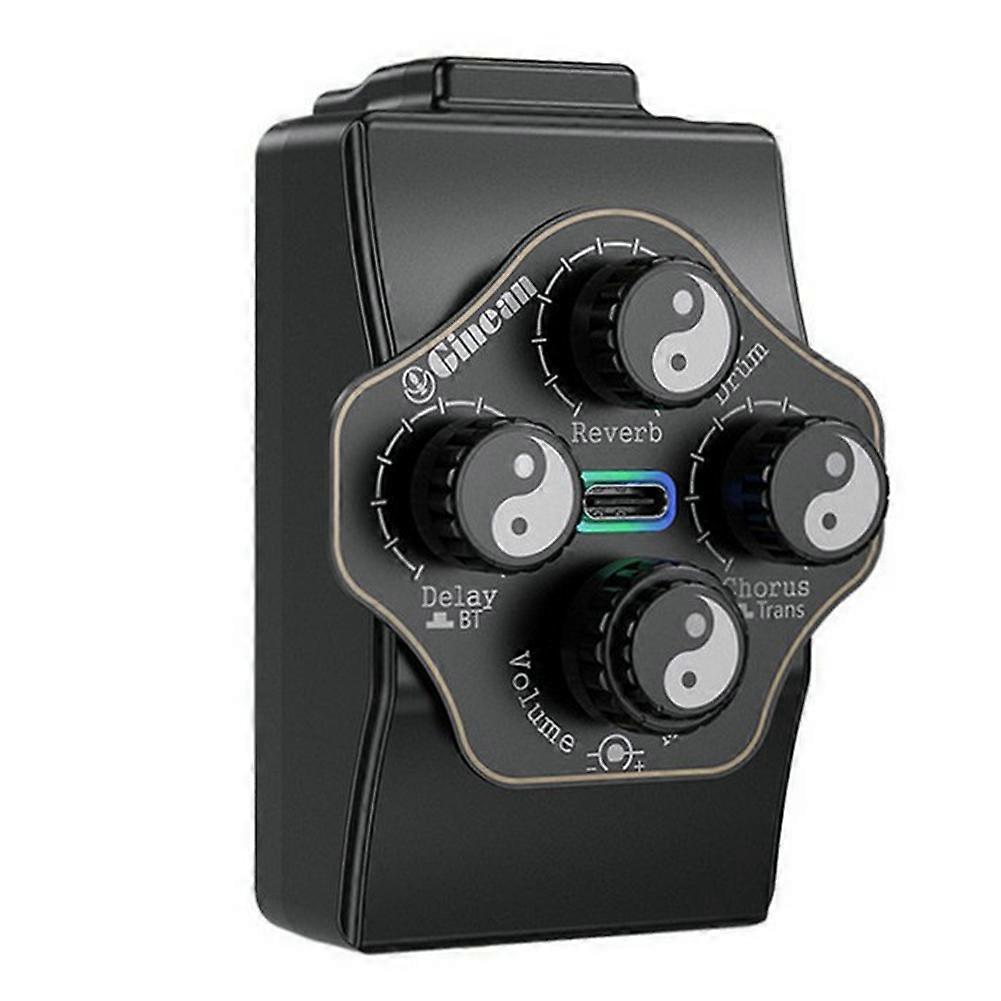 Ginean UF-03C Acoustic Guitar Resonance Pickup Built-in Reverb Chorus Delay Effect Microphone Support