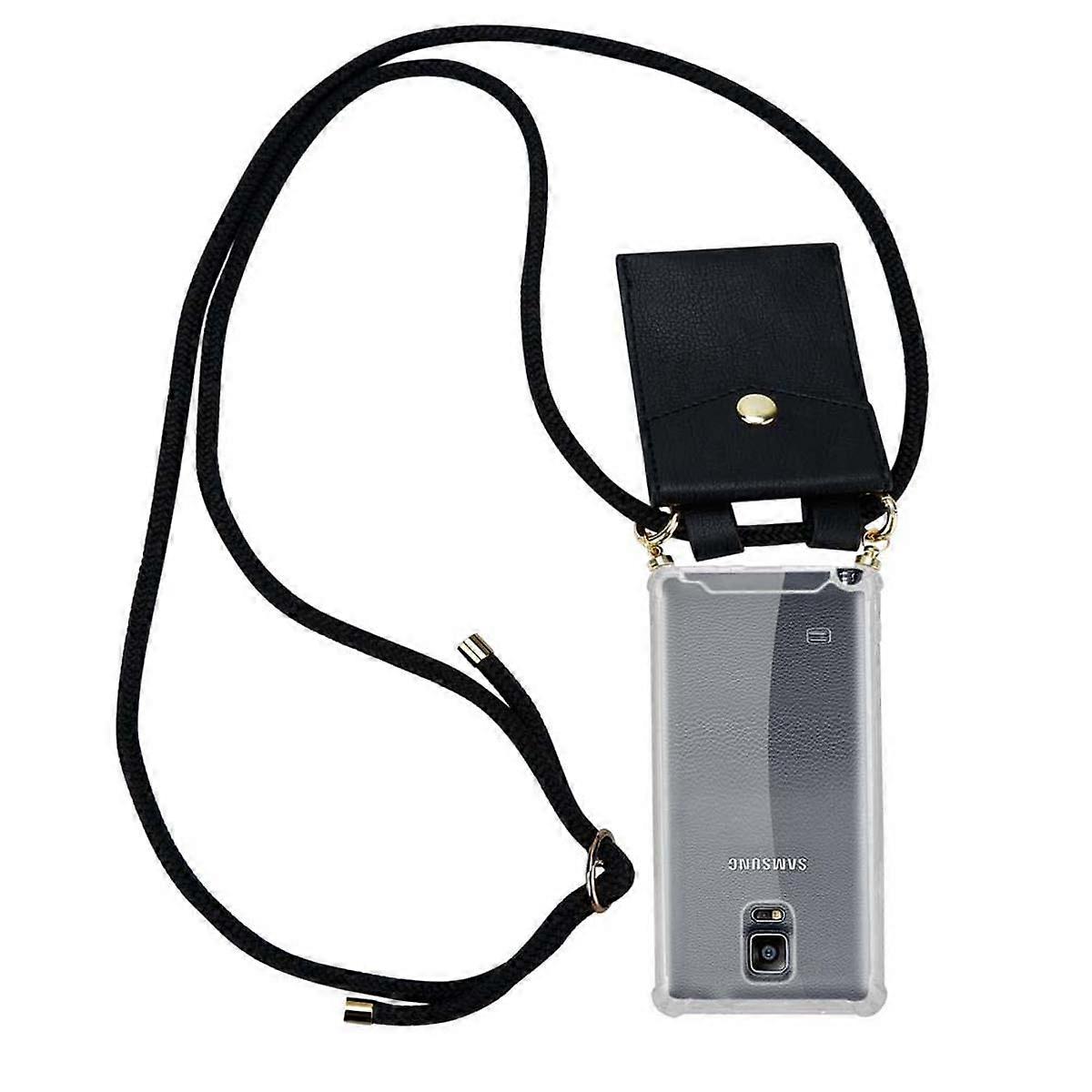 Mobile Phone Chain for Samsung Galaxy NOTE 4 Silicone Protective Case - Cord with Golden Elements