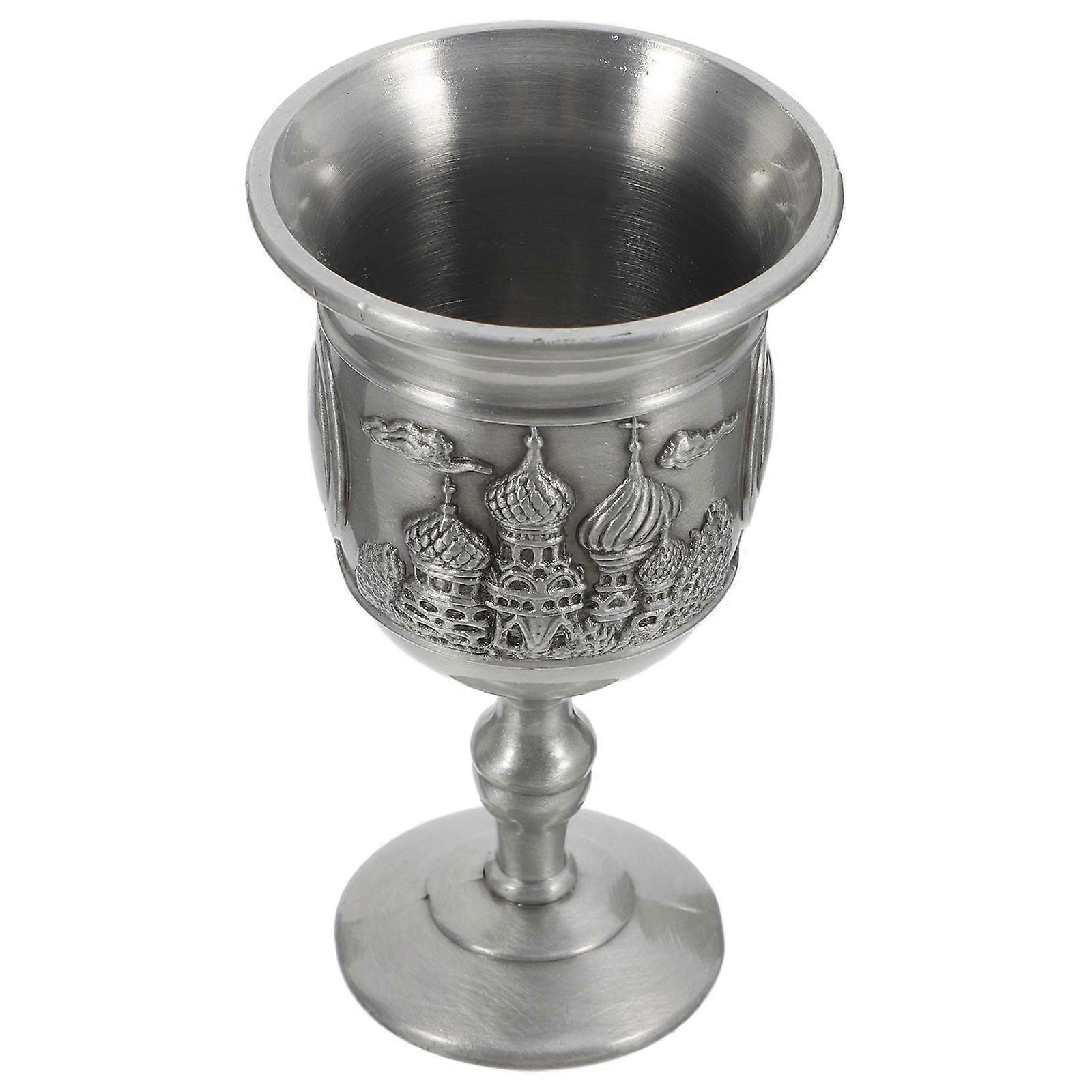 Medieval Style Metal Drinking Cup Creative Craft for Drinking Use 5Pcs