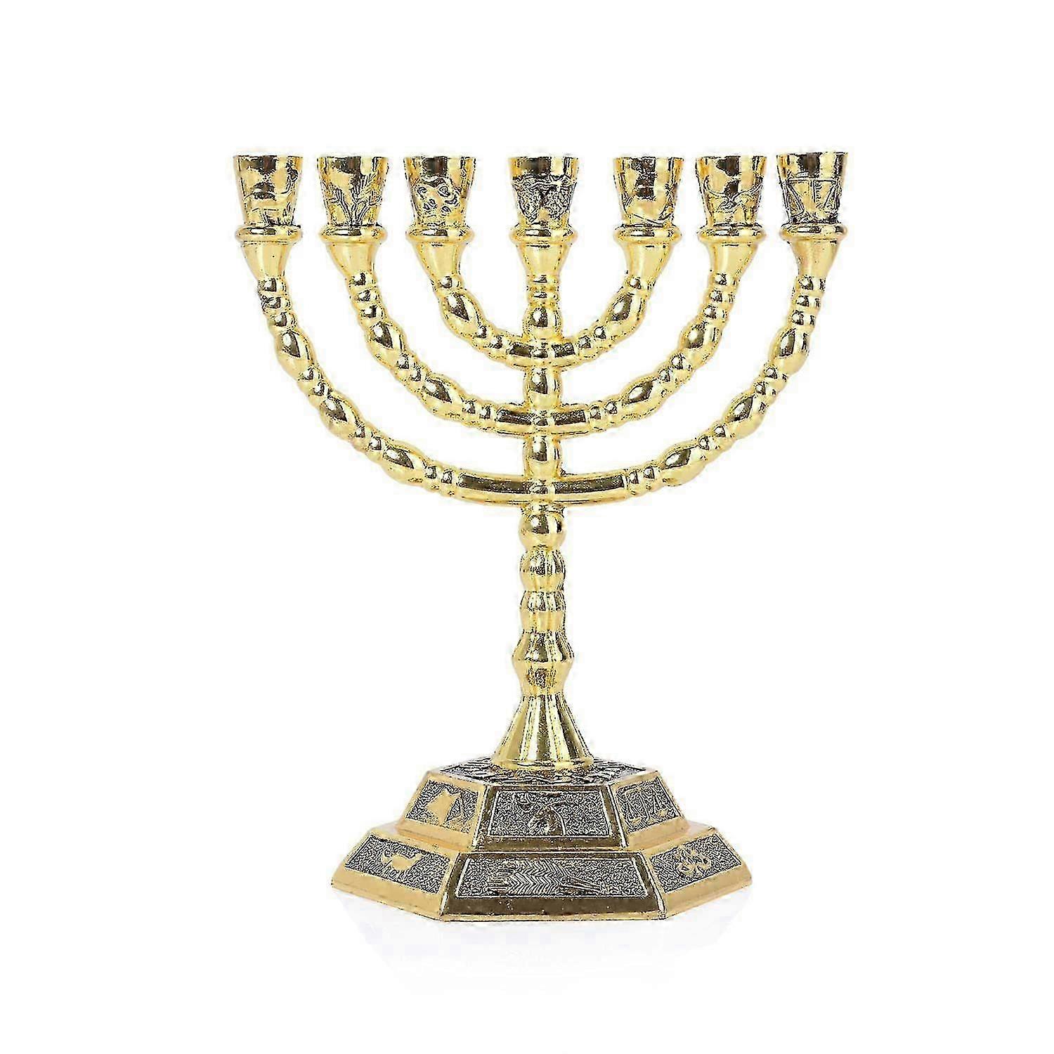 Ceremonial Menorah Holder for Synagogue and Home Use