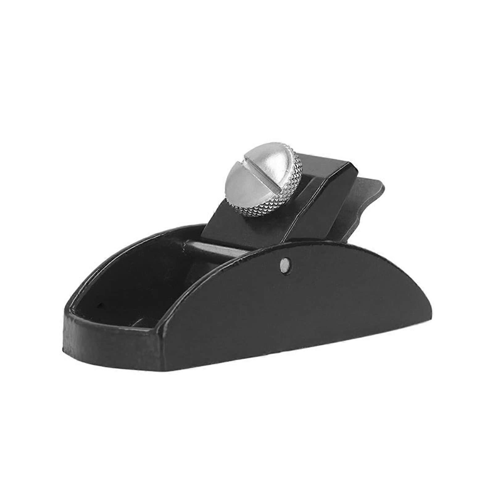 Mini Hand Planer Adjustable Depth Carbon Steel Woodworking Tool 0.5 Inch Width Black