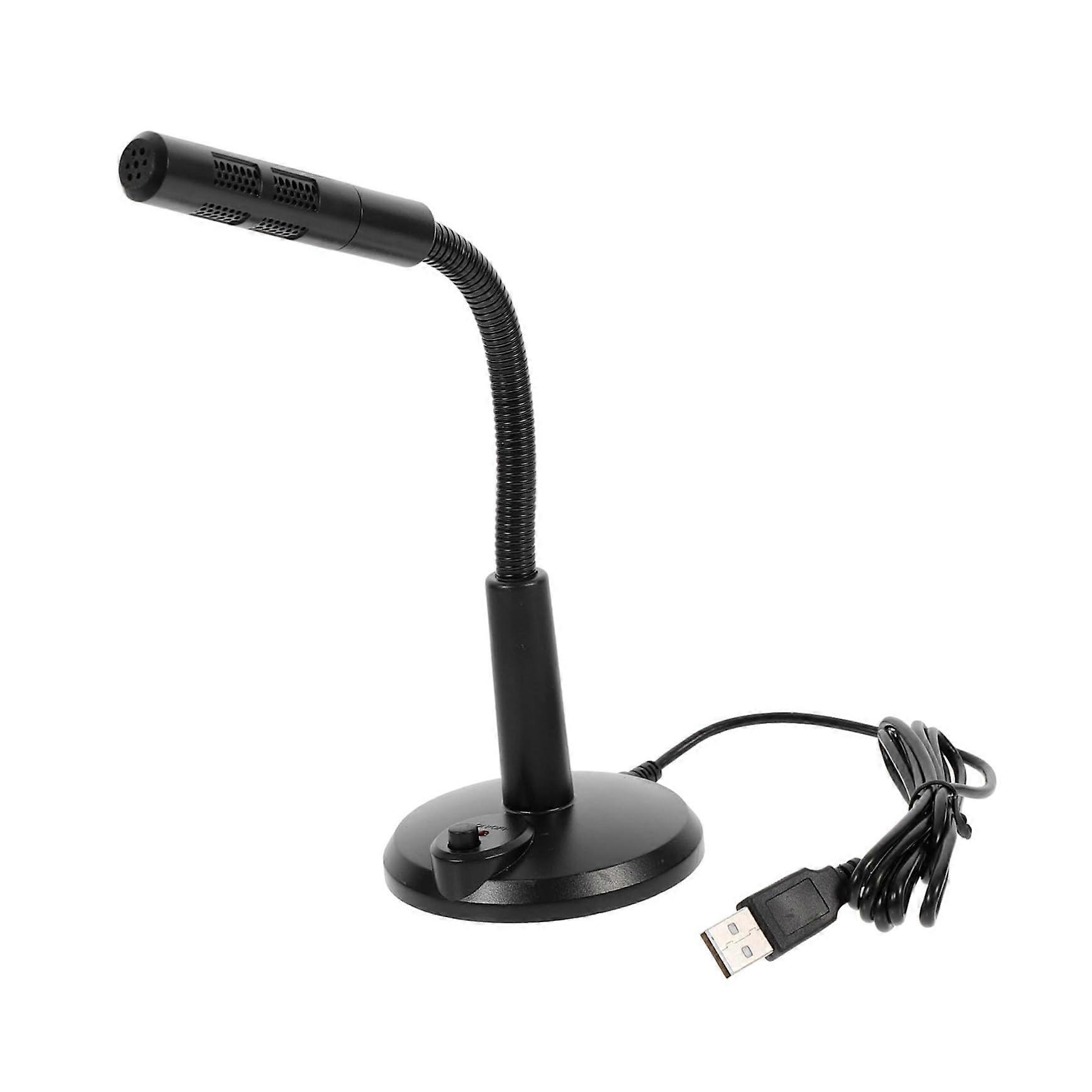 USB Microphone Compact Wired Mic With Stable Pedestal For Computer Laptop Desktop Portable Gaming Recording Chatting