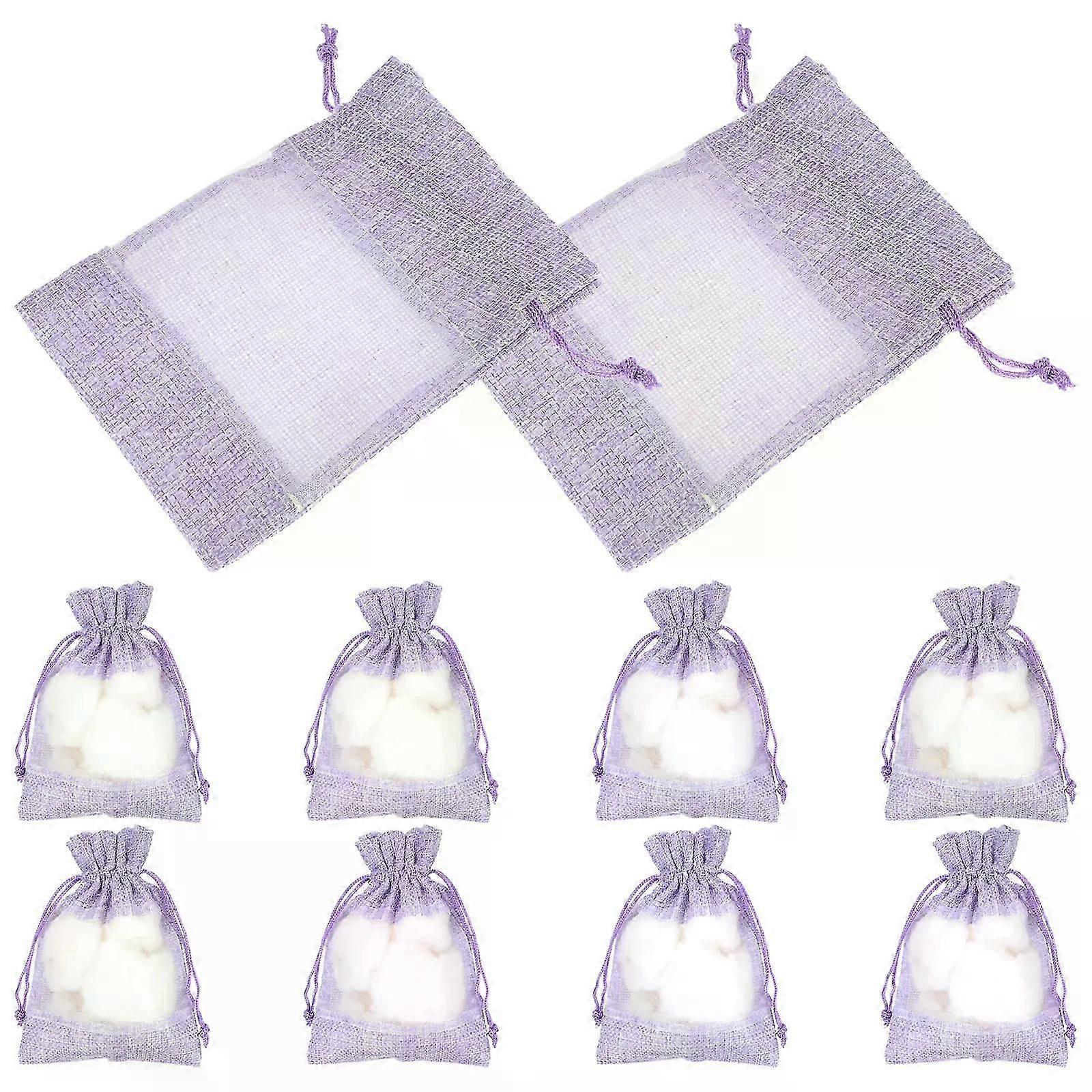 10 Pcs Lavender Sachet Bag Empty Sachets Pouch Bags Drawstring Dressing Table Perfume