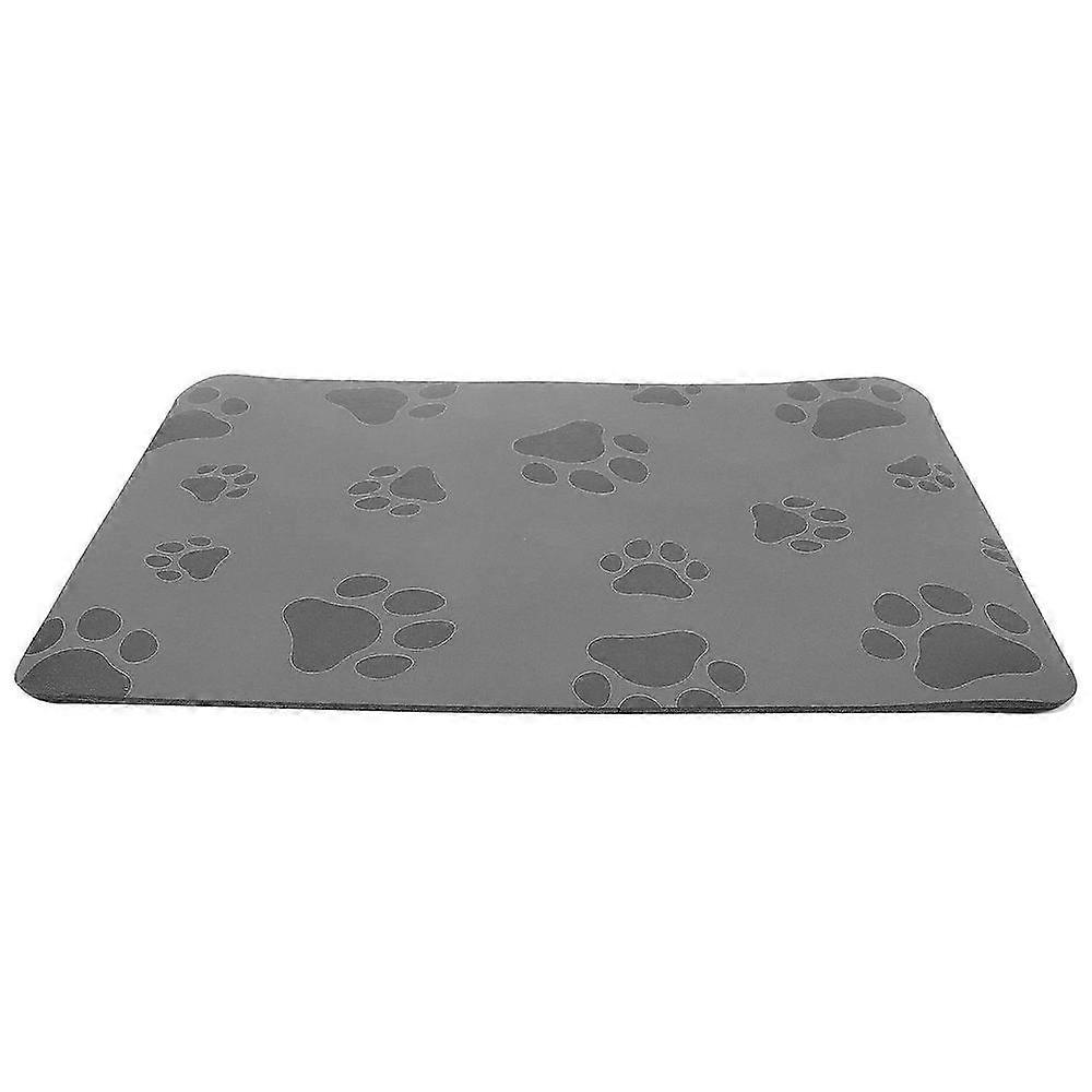 Black PU Rubber Pet Feeding and Bath Mat for Kitchen Use