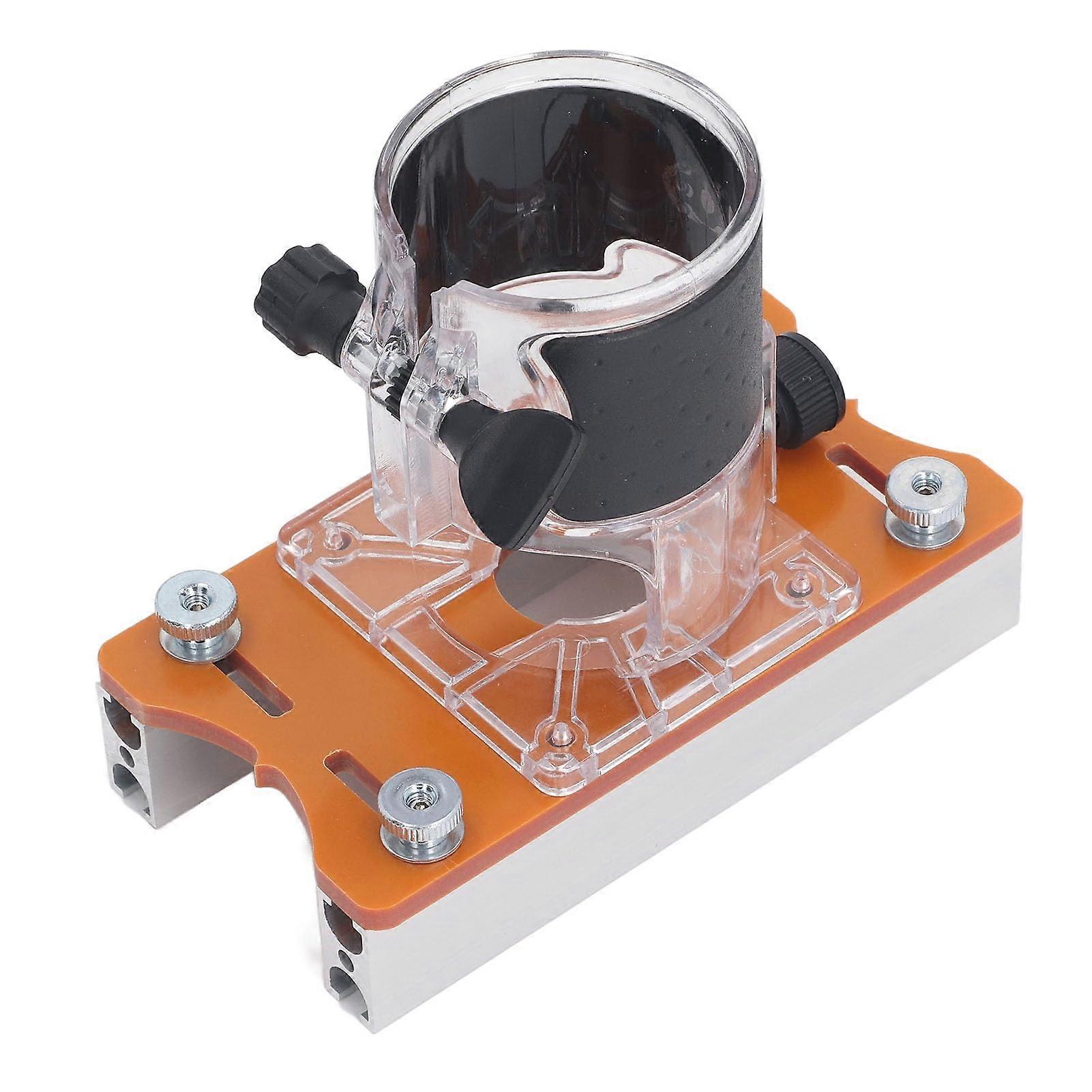 65mm Wood Router Base with Positioner for Precise Slotting, Aluminum Alloy Accessories for Cabinet Making