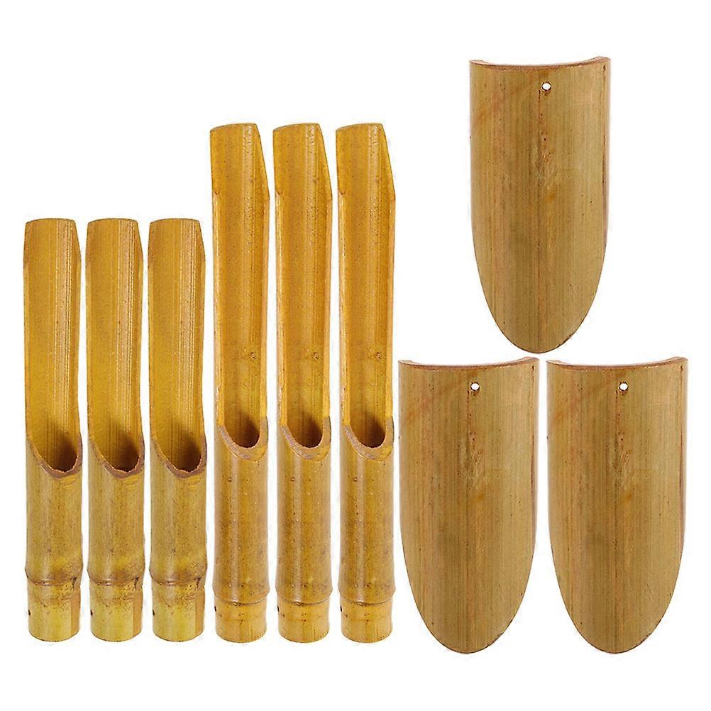 Light Brown Bamboo Wind Chime Tubes Wind Chime Tubes for Decor 1Set