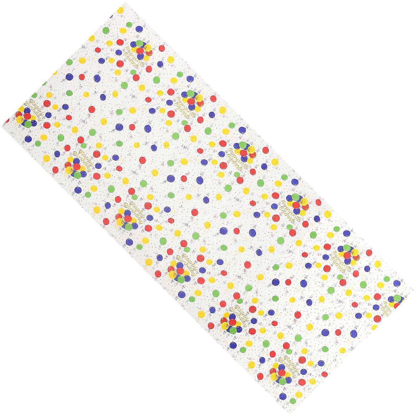 Multi Color Birthday Table Cloth Protective Indoor Outdoor Use Rectangular Decoration 1Pcs