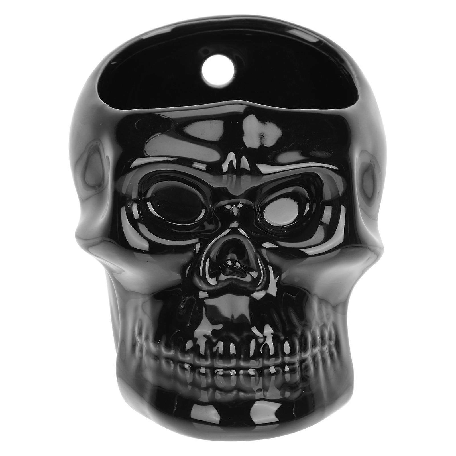 Ceramic Wall Hanging Planter Skull Shaped Flowerpot for Decor 1Pcs Flower Container