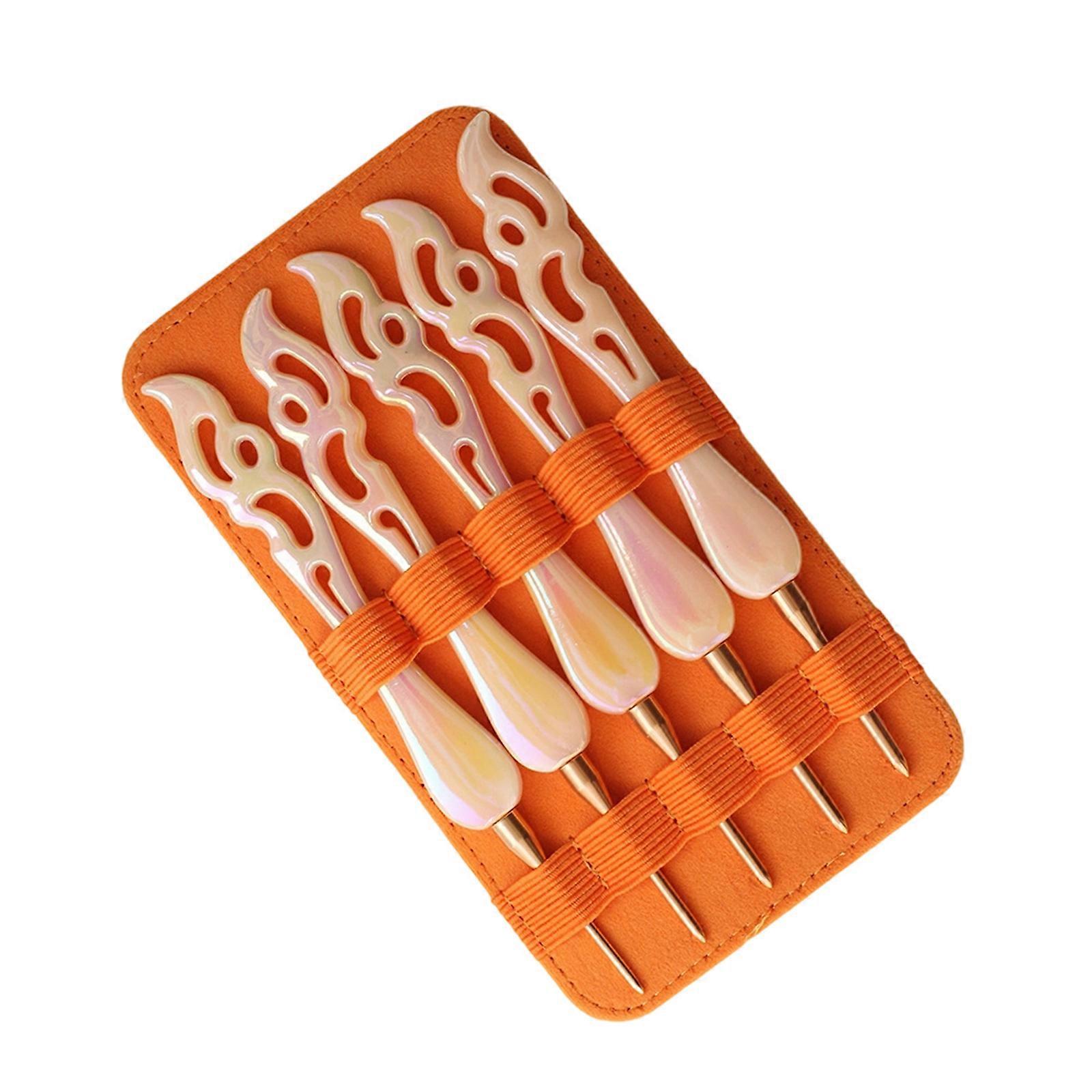 Crochet Hook Set Acrylic Materials Ergonomic Large Handle For Various Yarn Weights And Projects Multicolor