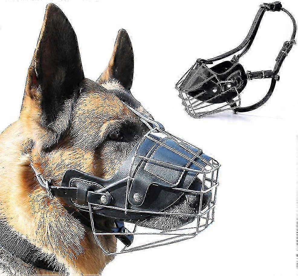 2025 Leather Muzzle For Large Dogs - Super Metal Muzzle Dog Muzzles