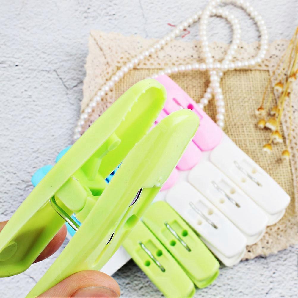 Laundry Clips Plastic Sock Clips for Outdoor Drying Household Users Solid Color 12Pcs