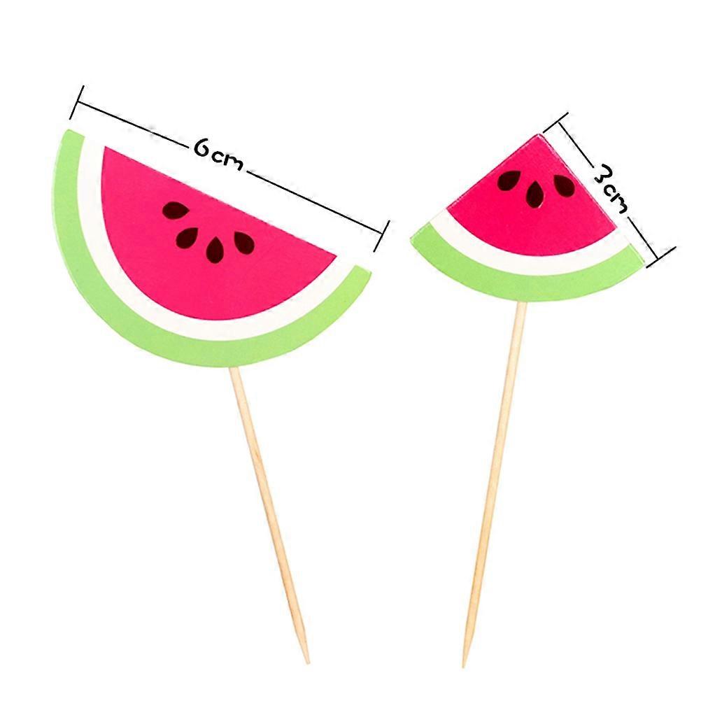 Cake Decorations Hawaii Cake Picks for Decoration 30Pcs Watermelon Theme