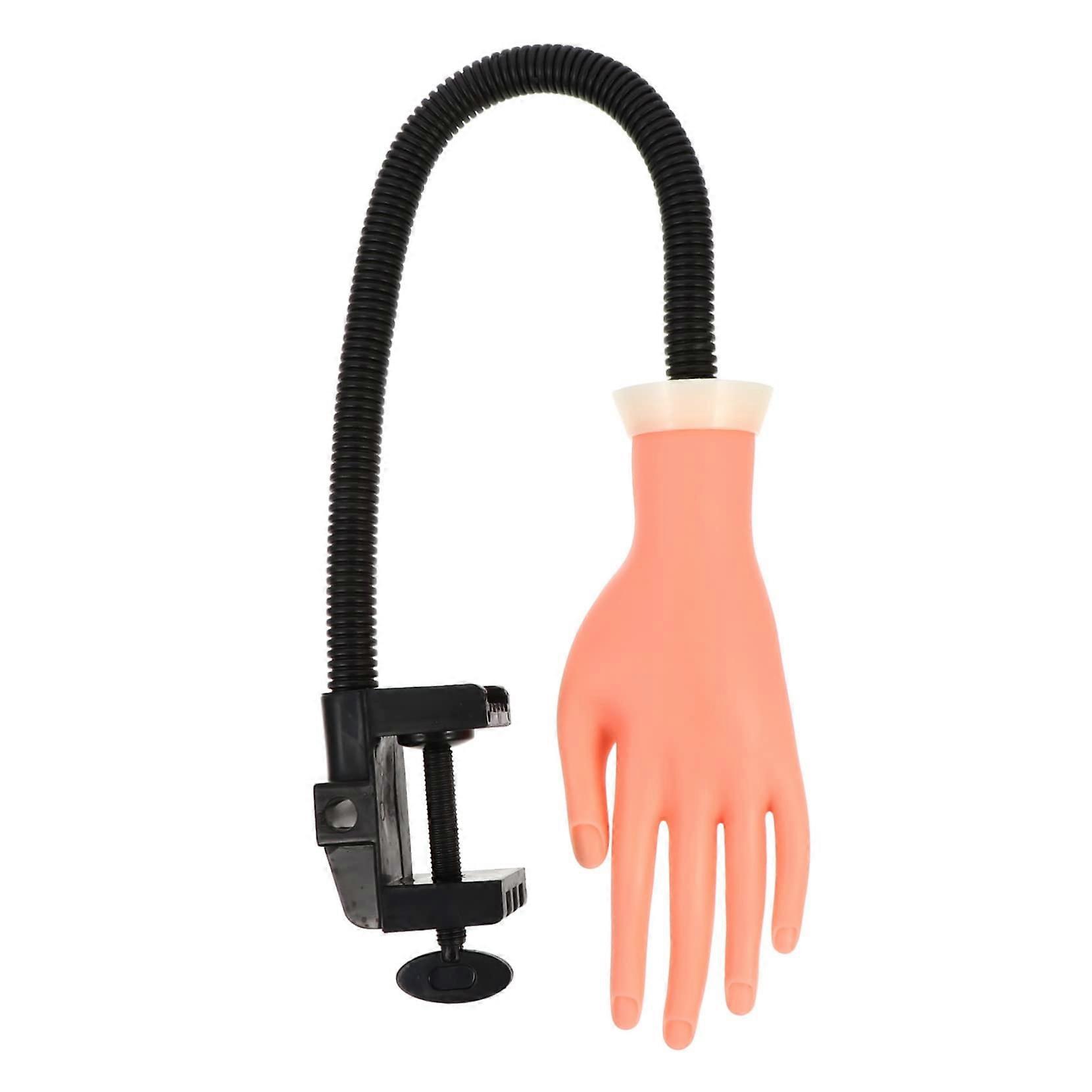 Realistic Flexible Nail Practice Hand with Movable Joints for Professional Manicure Training