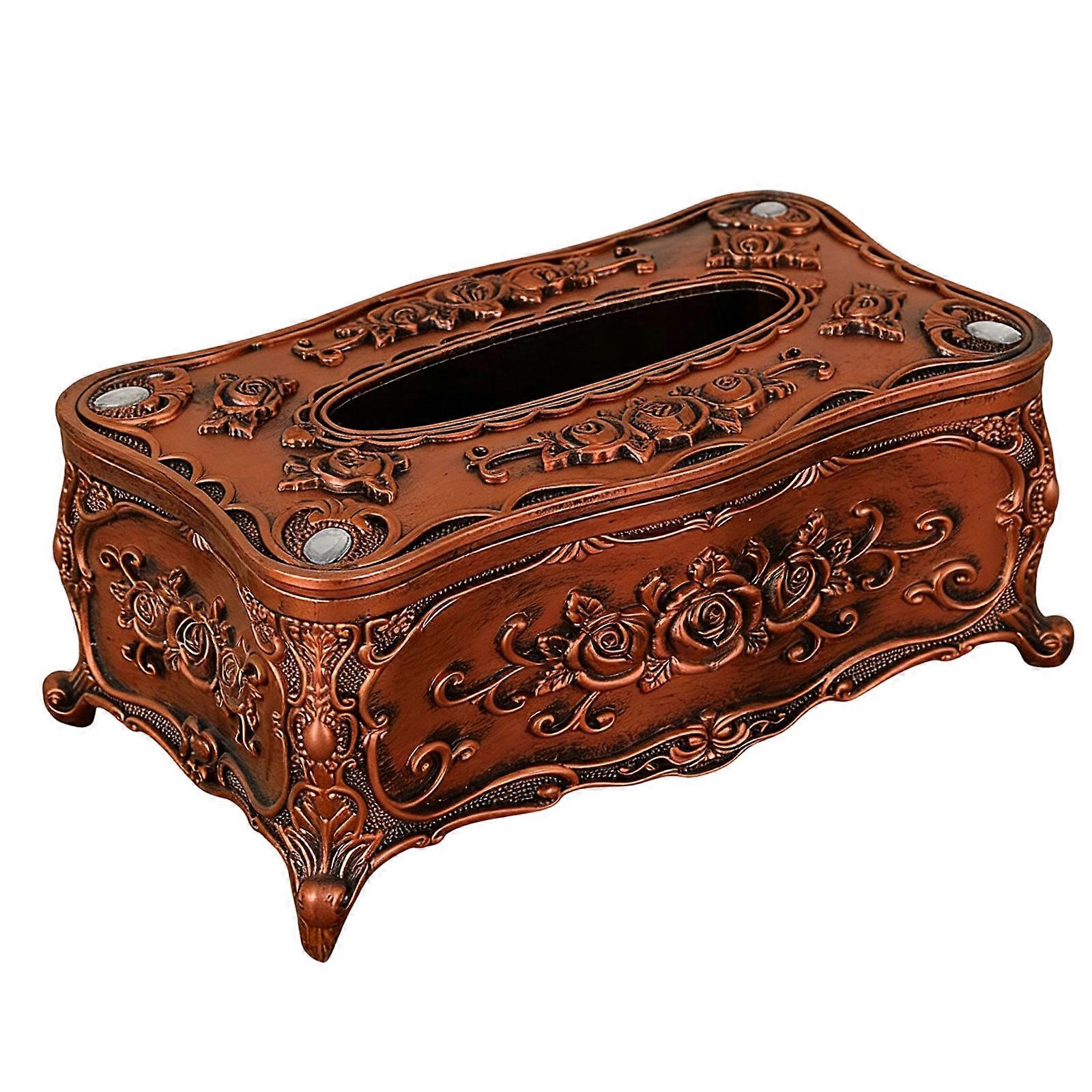 Plastic Tissue Dispenser Featuring Raised Pattern and Plastic Look for Office Living Room  Green Red