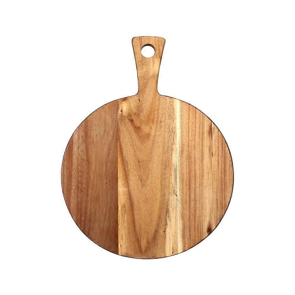Round Wooden Cutting Board for Kitchen Pizza Bread Fruit Sushi, Durable MultiPurpose Use