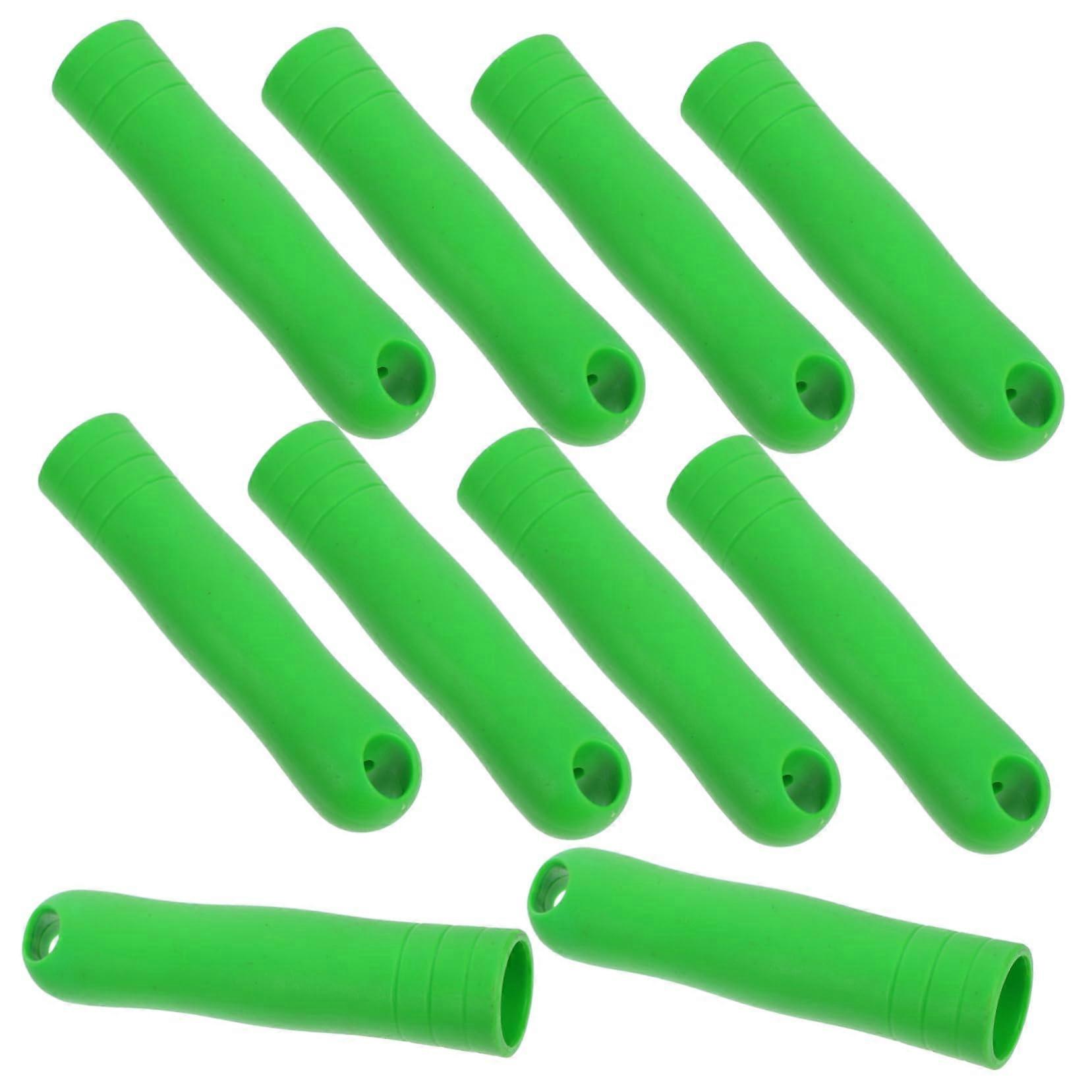 Mop Handle Replacement Grip with Threaded End Cap, Durable Plastic, Universal Mop Connector, 10pcs