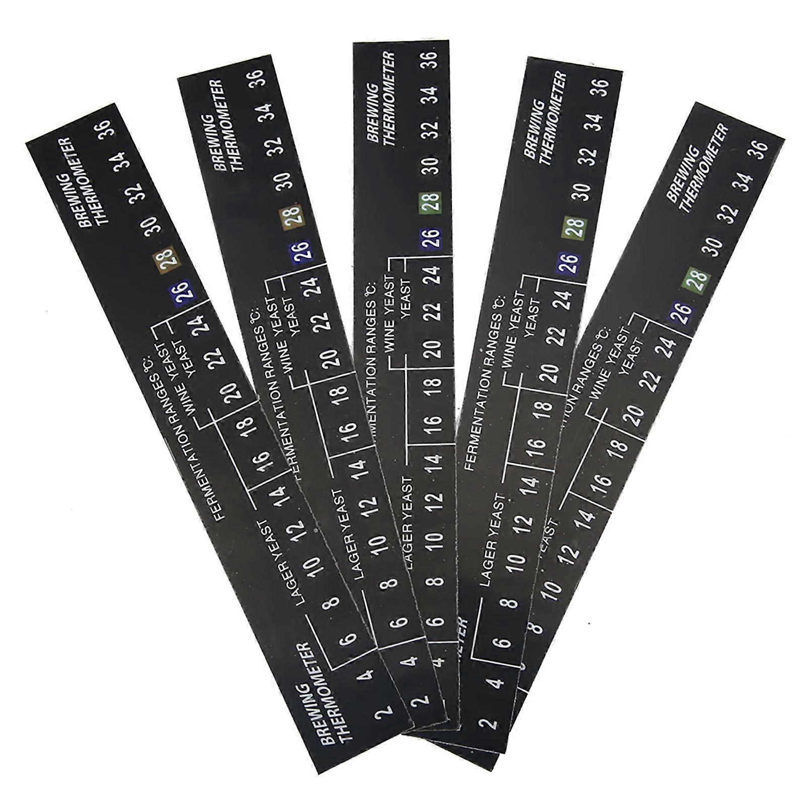 Home Brewing Thermometer Adhesive LCD Strip 5pcs Pack for Beer Brewing Fermenter Temp Control