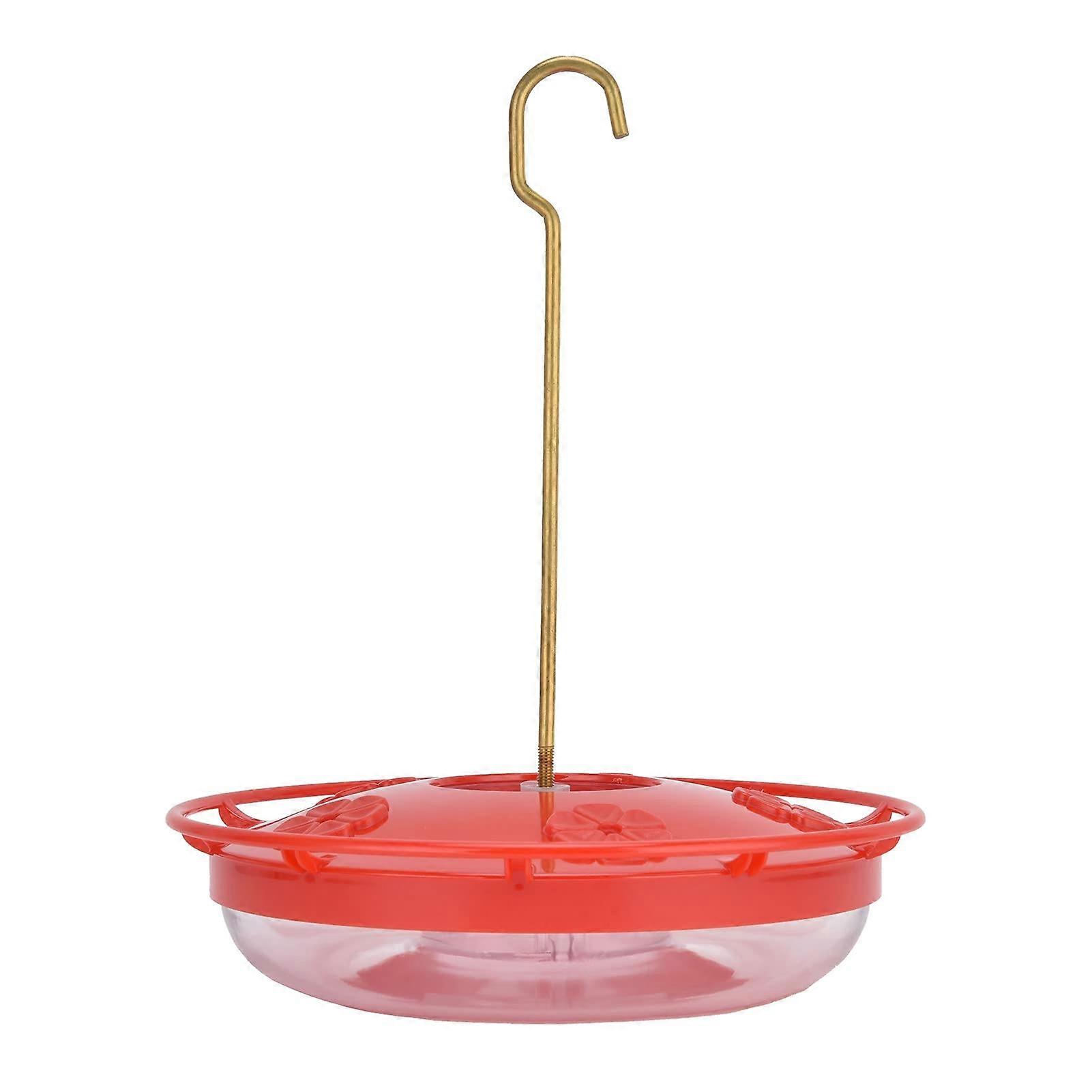 Bird Feeder and Hummingbird Feeder with Dual Function Design for Garden, Hanging Red Plastic