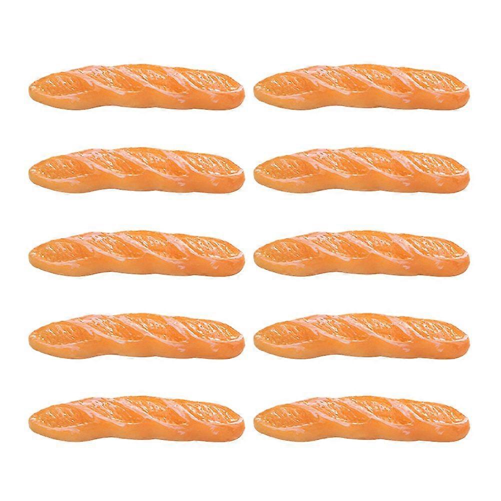 10pcs Mini Bread Models Mini House Bread Ornaments Doll House Bread Decorations