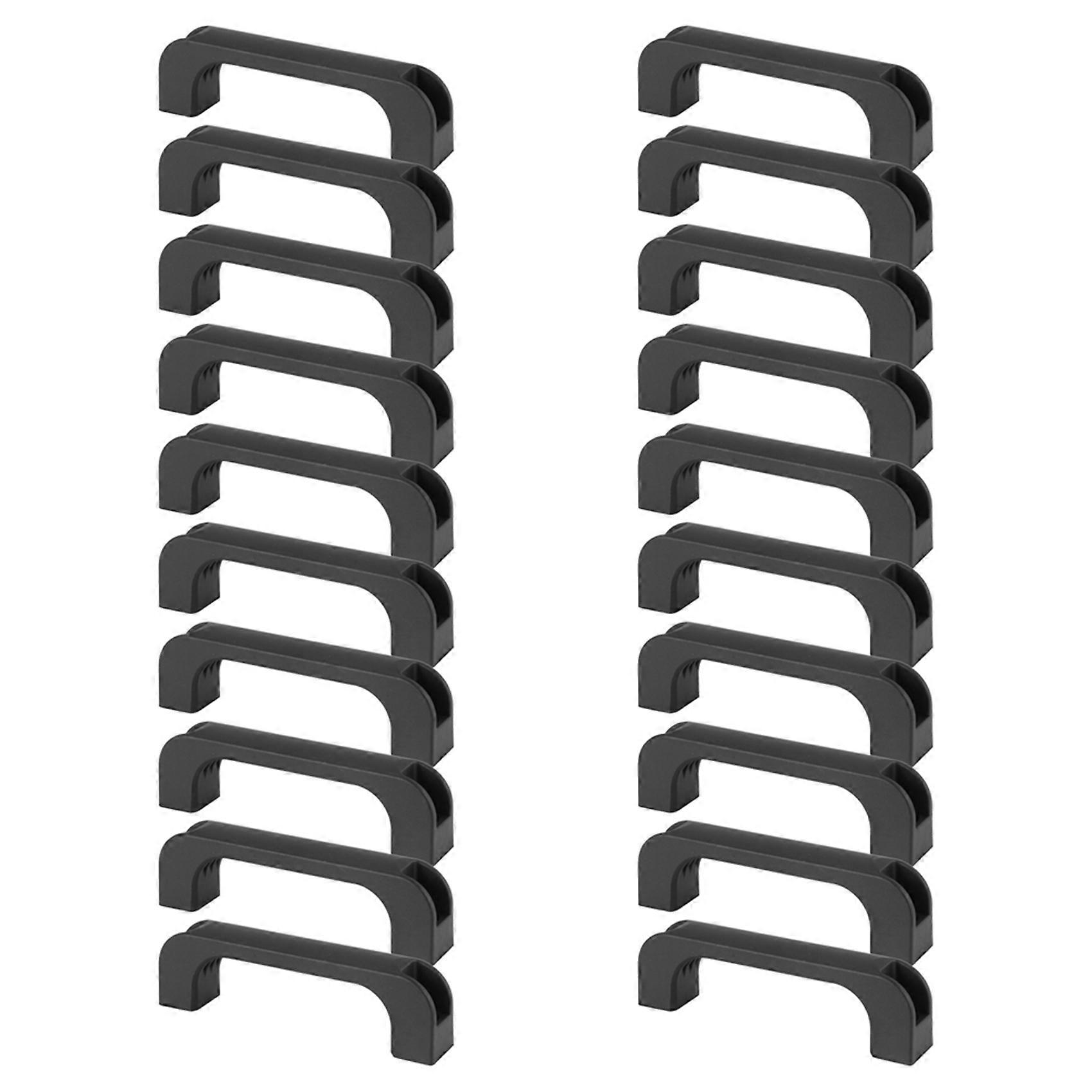 20X Door Cabinet Black Plastic Rectangular Pull Handle 5.2 inch