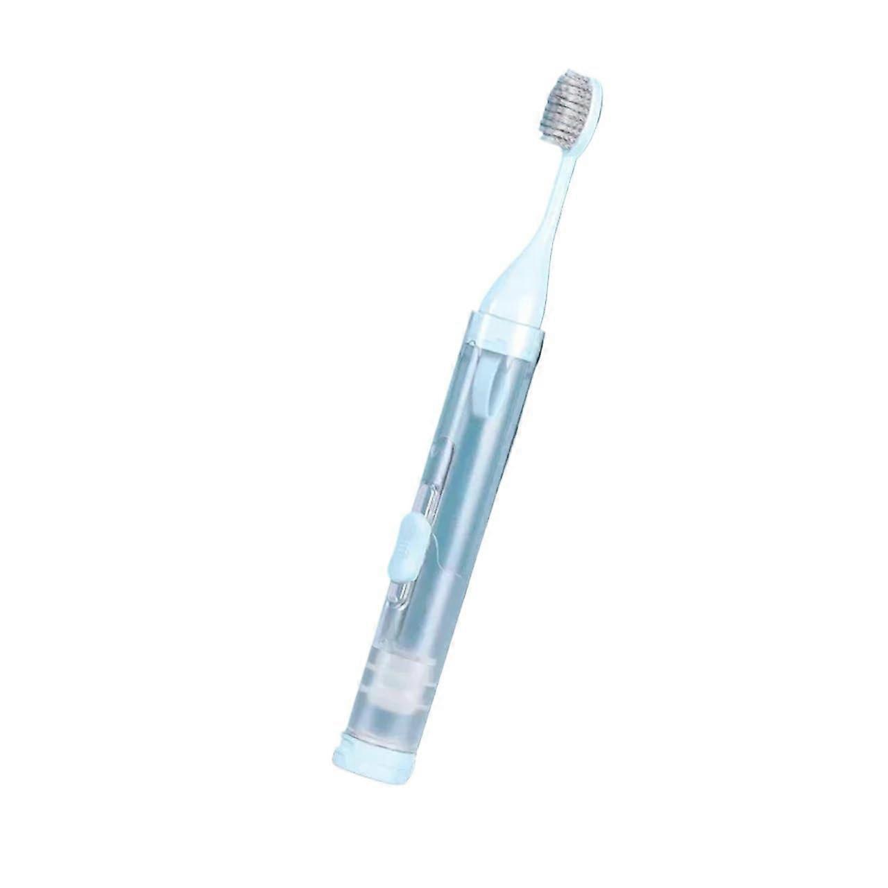 Travel Toothbrush with Builtin Toothpaste Storage, Soft Bristles, Folding Design, White