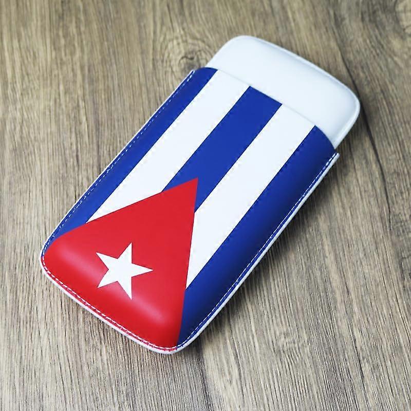 Leather Cigar Travel Case for 3 Cigars, Compact Design with Secure Protection and Gift Box