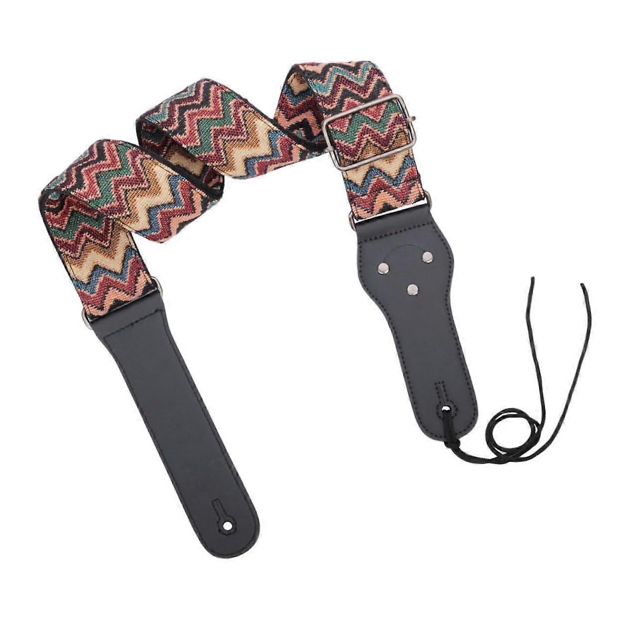 Guitar Strap Adjustable Shoulder Strap Durable SkinFriendly for Acoustic and Electric