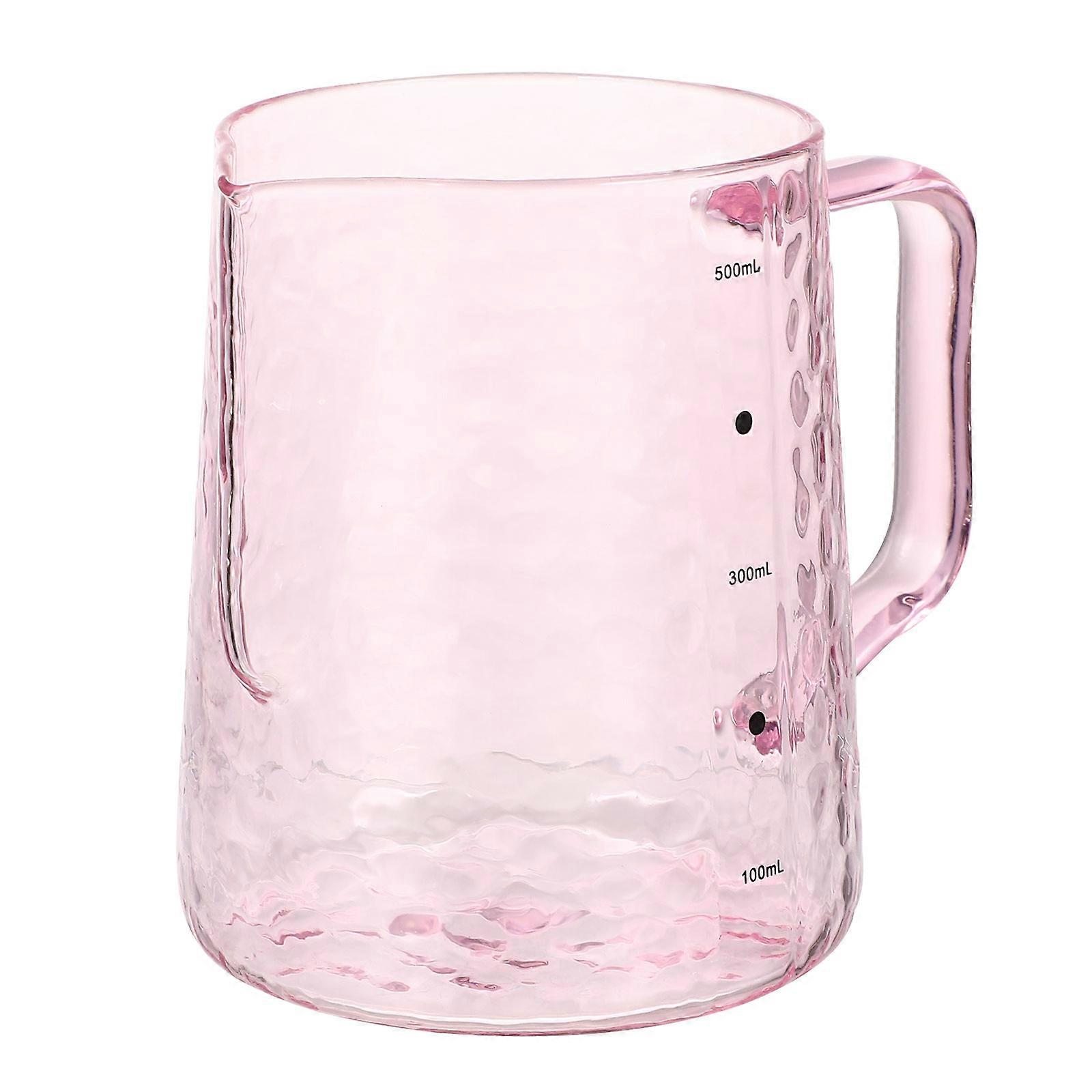 Coffee Container Borosilicate Glass Milk Pitcher Dining Stable Placement Ergonomic Handle 1Pc
