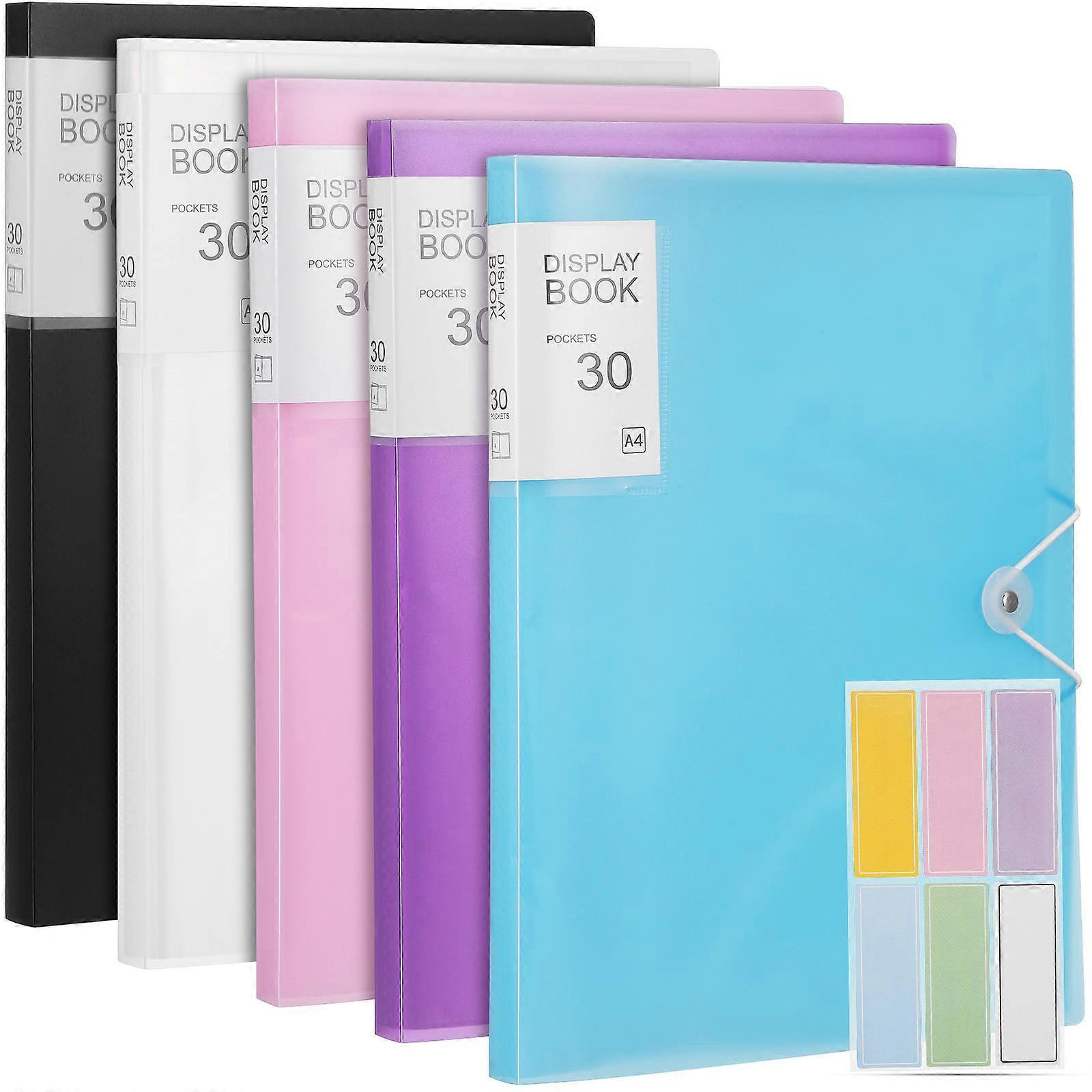 Portfolio Folder Binder Inserts for Document Organization 10Pcs Presentation Book with Stickers