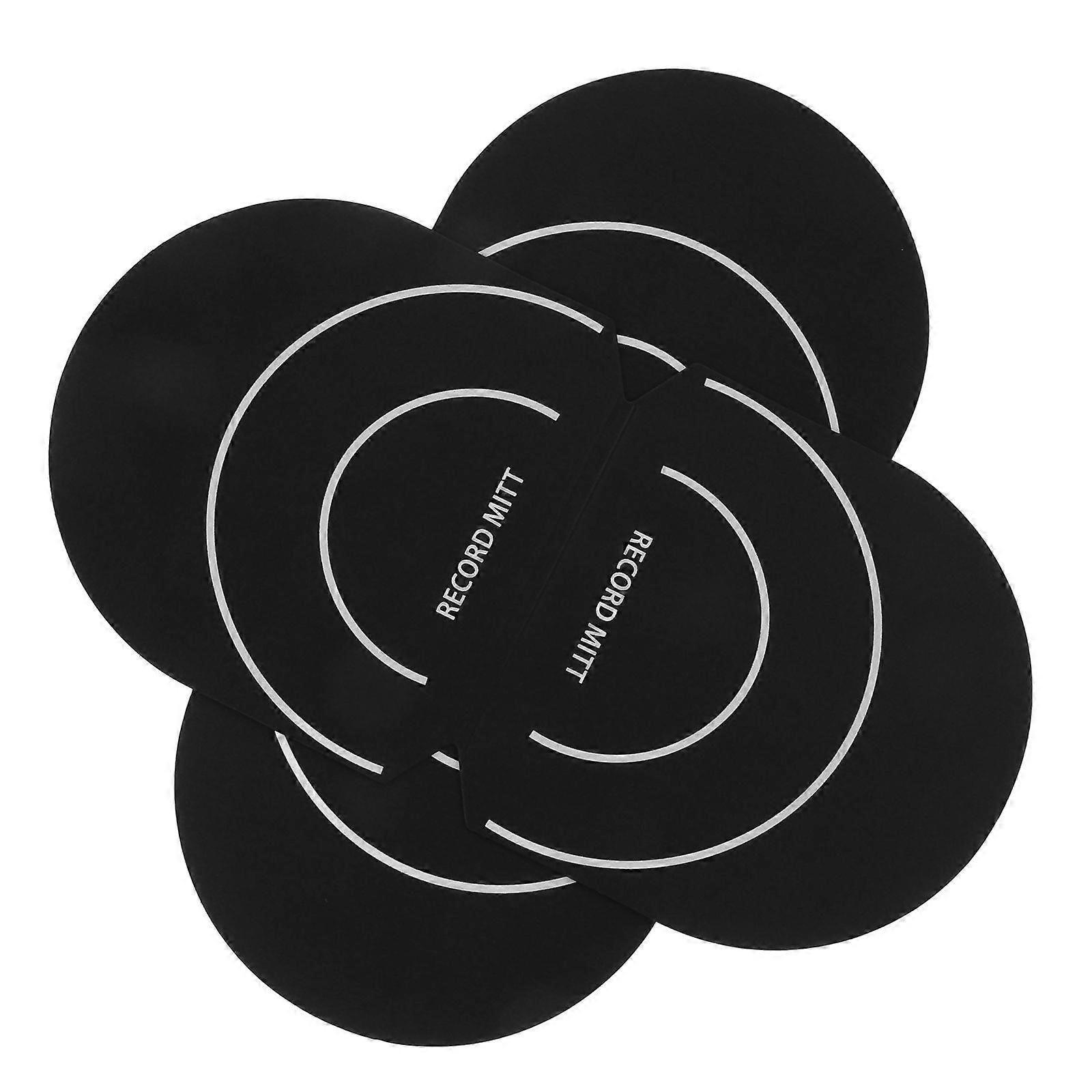 2pcs Phonograph Record Protector Mat Vinyl Record Mitt for Avoiding Dirty Finger