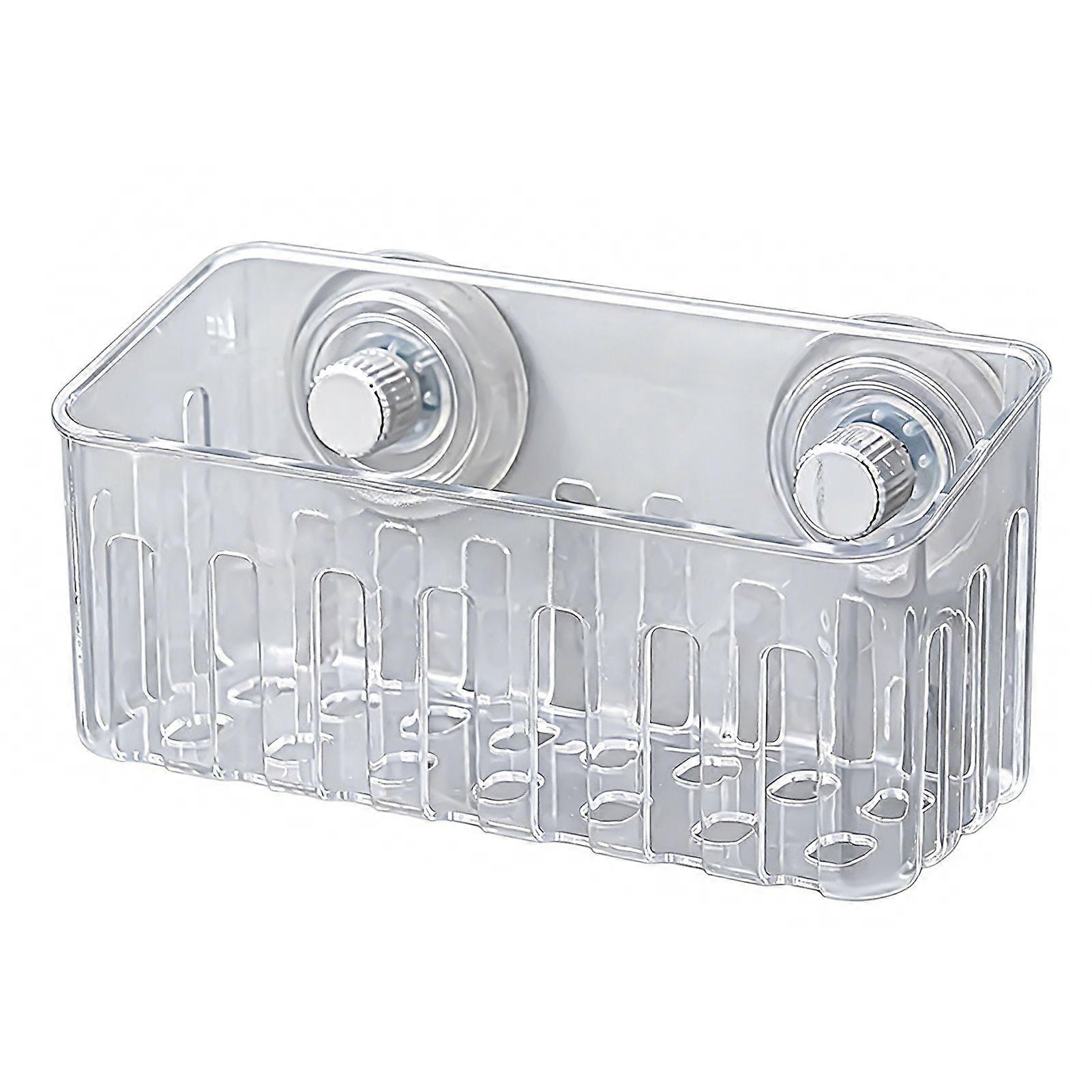 Strong Suction Cup Kitchen Sink Storage Shelf Space-Saving Design Clutter-Free Countertop Solution