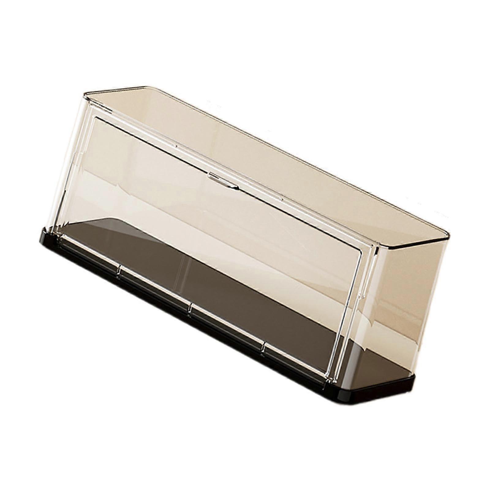 Acrylic Display Case for Anime Figures, Stackable Dustproof Black Figurine Storage Organizer