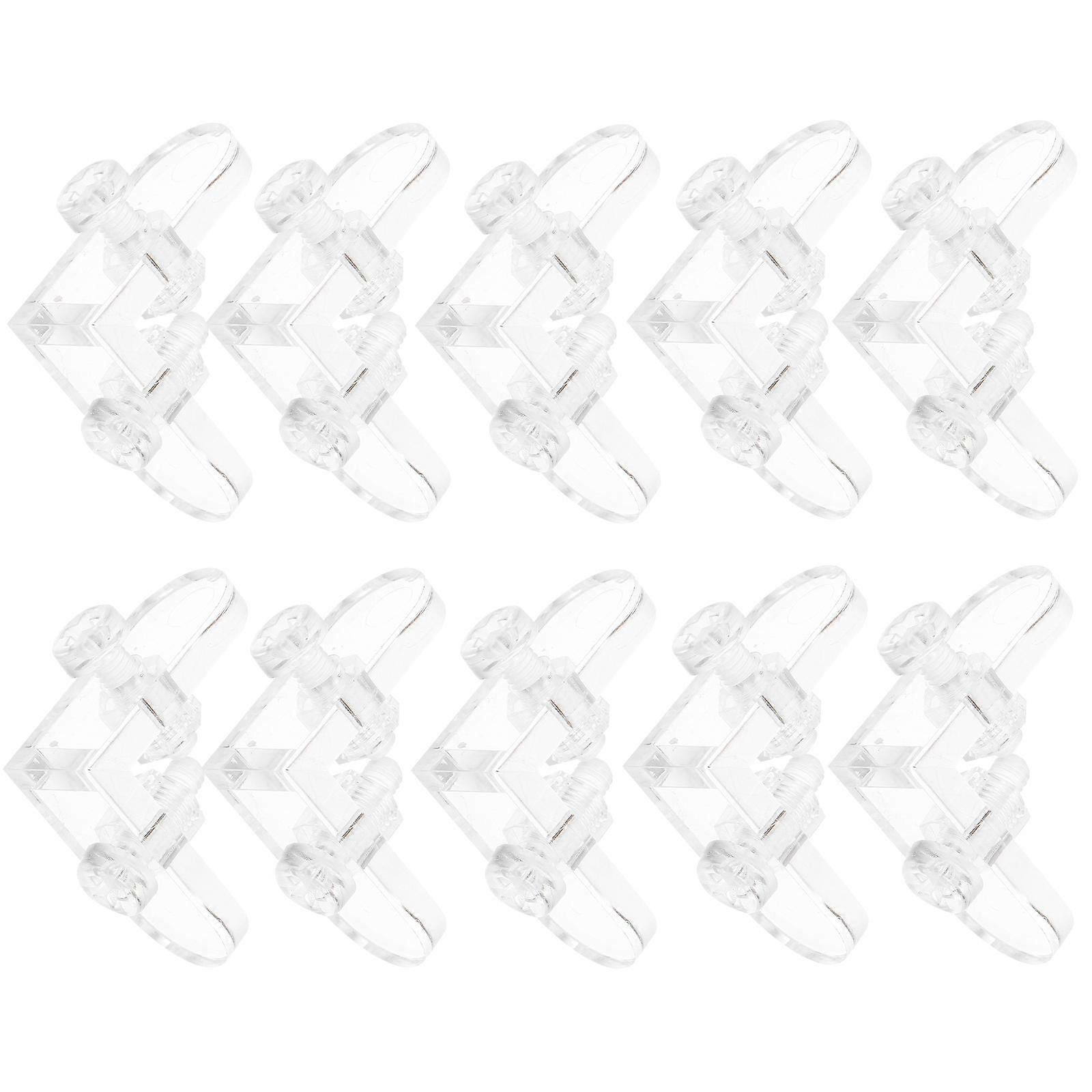 Transparent Acrylic Corner Brackets for Display Boxes Providing Edge Protection 10Pcs