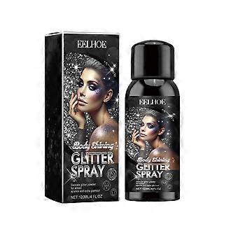 Maquillaje escénico Glitter Spray, Spray Iluminador Estéreo Natural Brillo Iluminador de larga duración