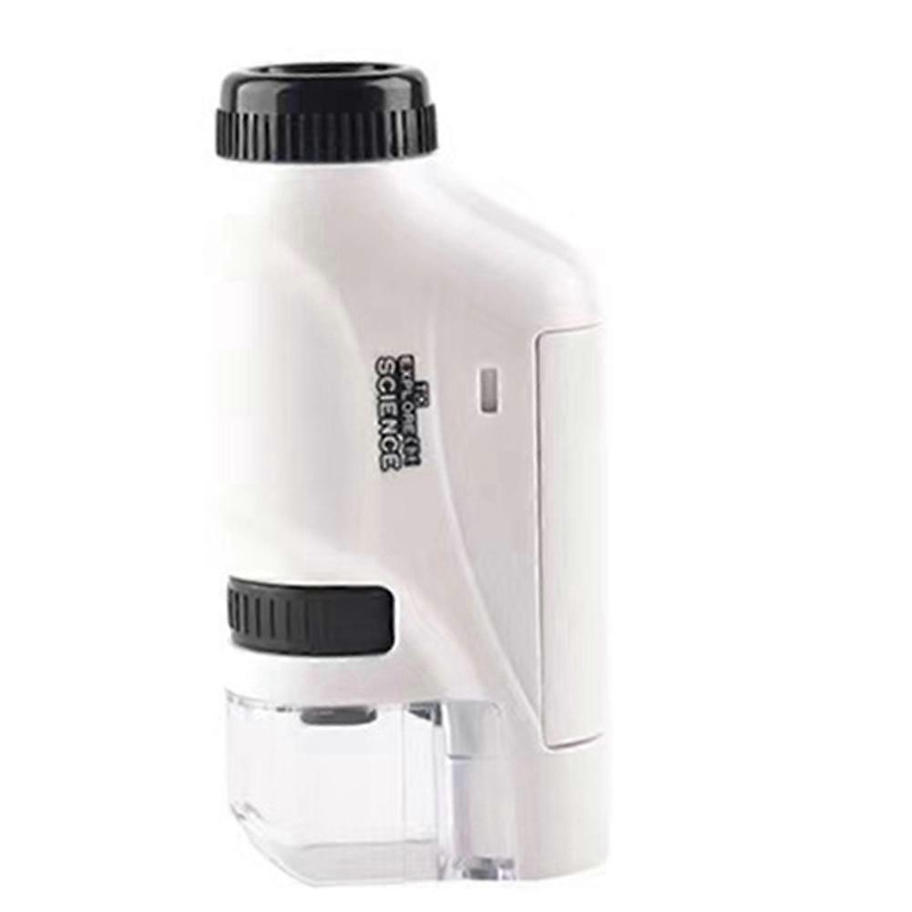 Handheld Microscope Science Laboratory Mini Handheld Battery Powered Children's Microscope White