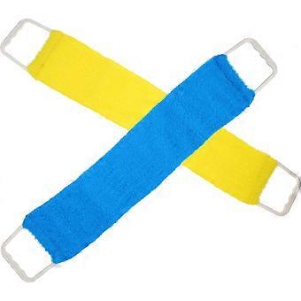Solid Color Natural Bath Scrubber Rub Towel Massage Strap Double-sided Strength Exfoliate Pull Back Strip Shower Rub Back Belt Bath Towel Spa Towel Ma