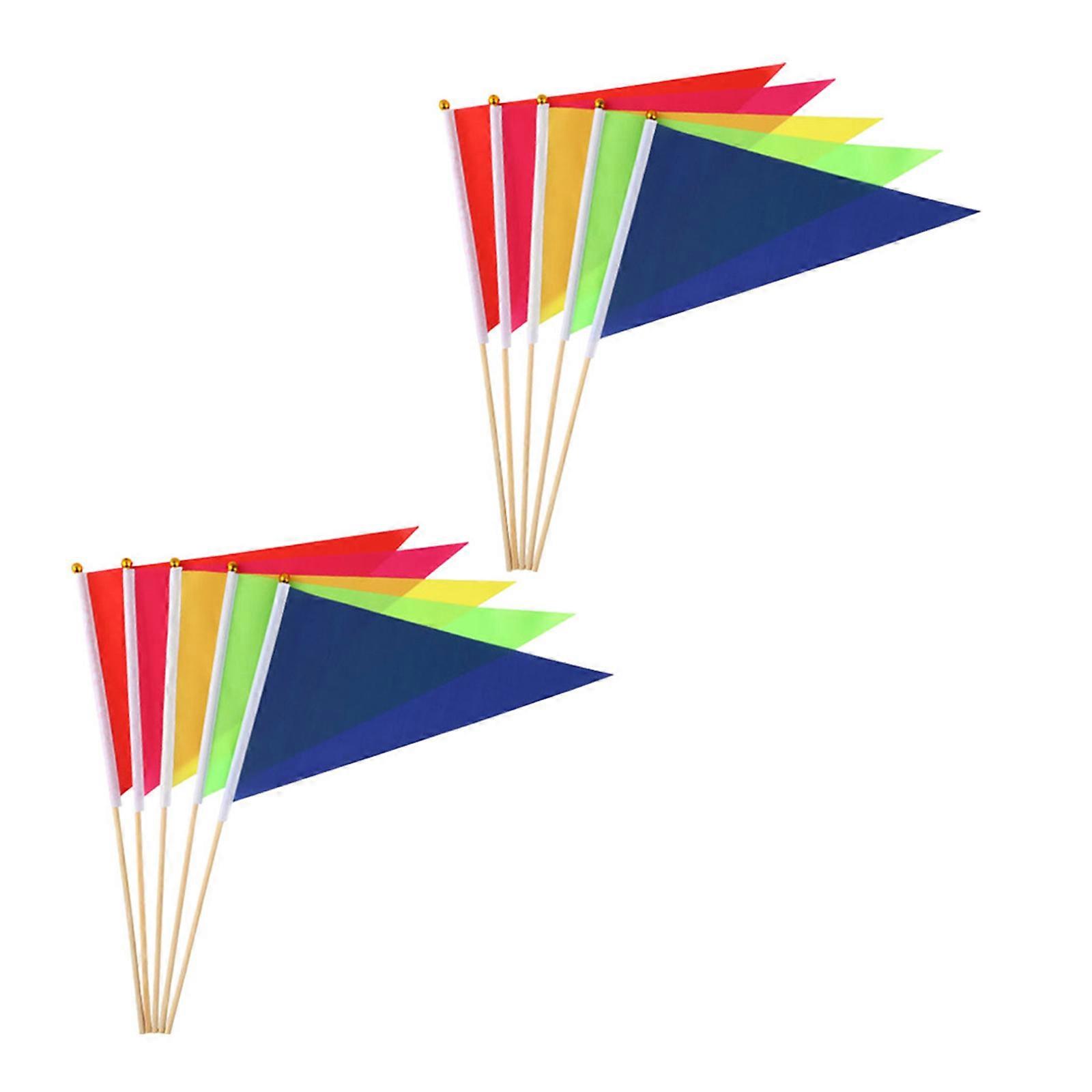 10Pcs Marker Flags Construction Marking Flags Yard Flags Marker Lawn Flags Marker
