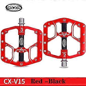 CXWXC V15 Cykel MTB-pedaler 3 förseglade lager Matt textur Platt bred plattform Mountainbike-pedaler Bicicleta Tillbehör Del
