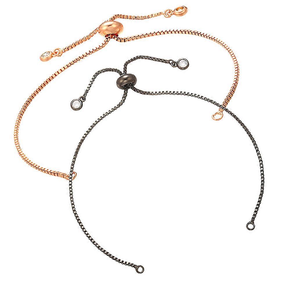 Adjustable Brass Hand Chain for Decoration 2Pcs Creative Bracelet Set