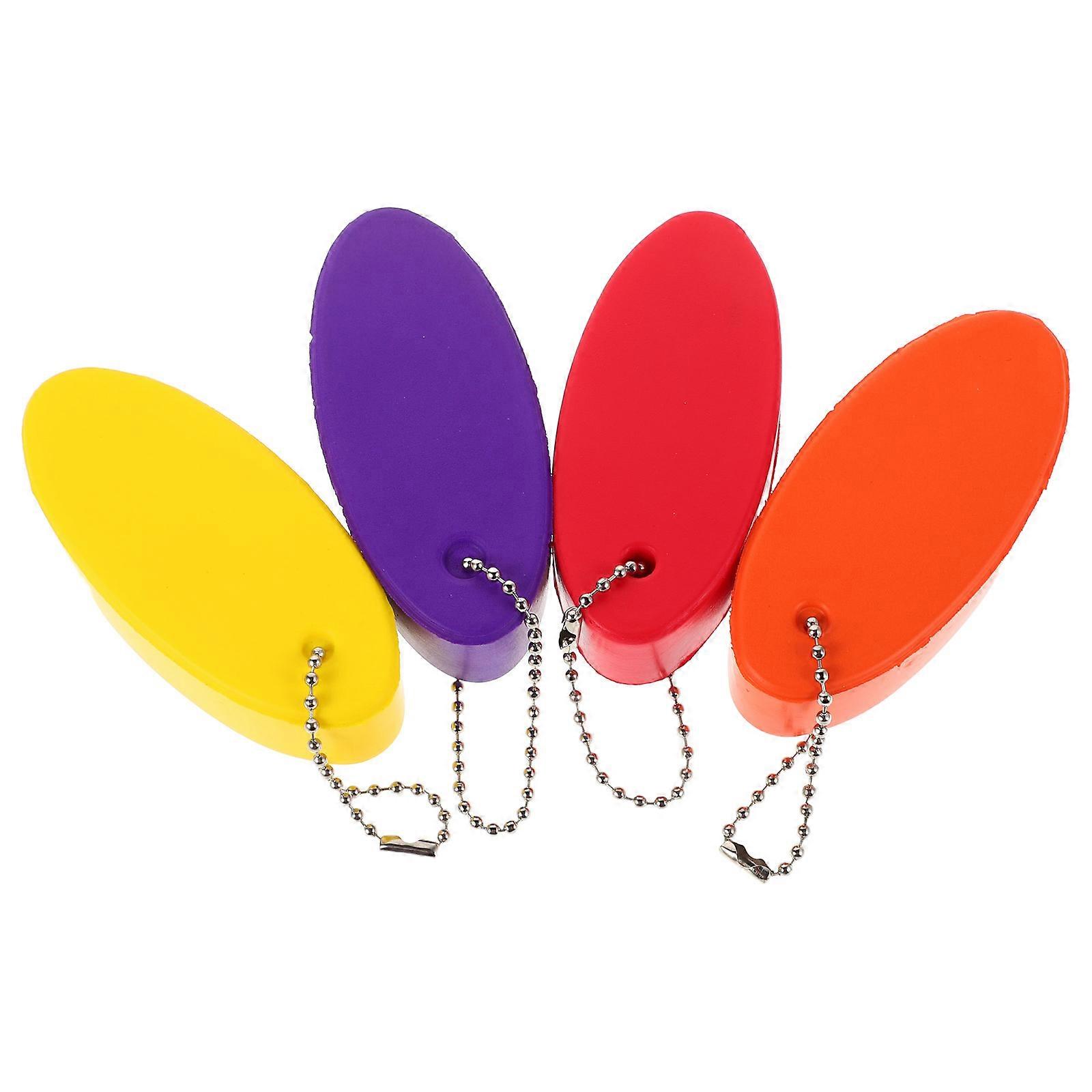Floating Keychain for Boating 4Pcs Stylish Polyurethane Key Ring for Sailing Use