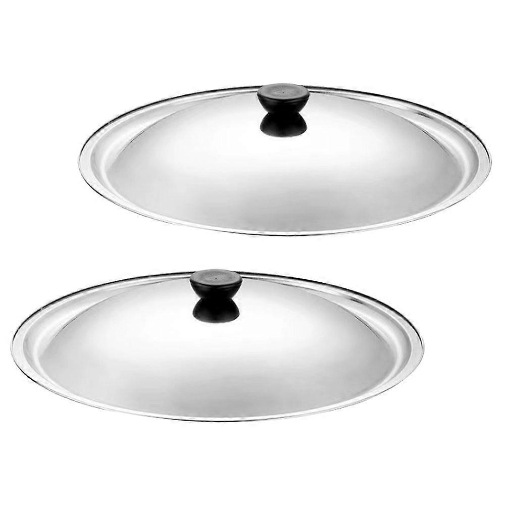 Silver Cooking Pot Lid Universal Pot Lid Replacement 2Pcs for Kitchen Cooking