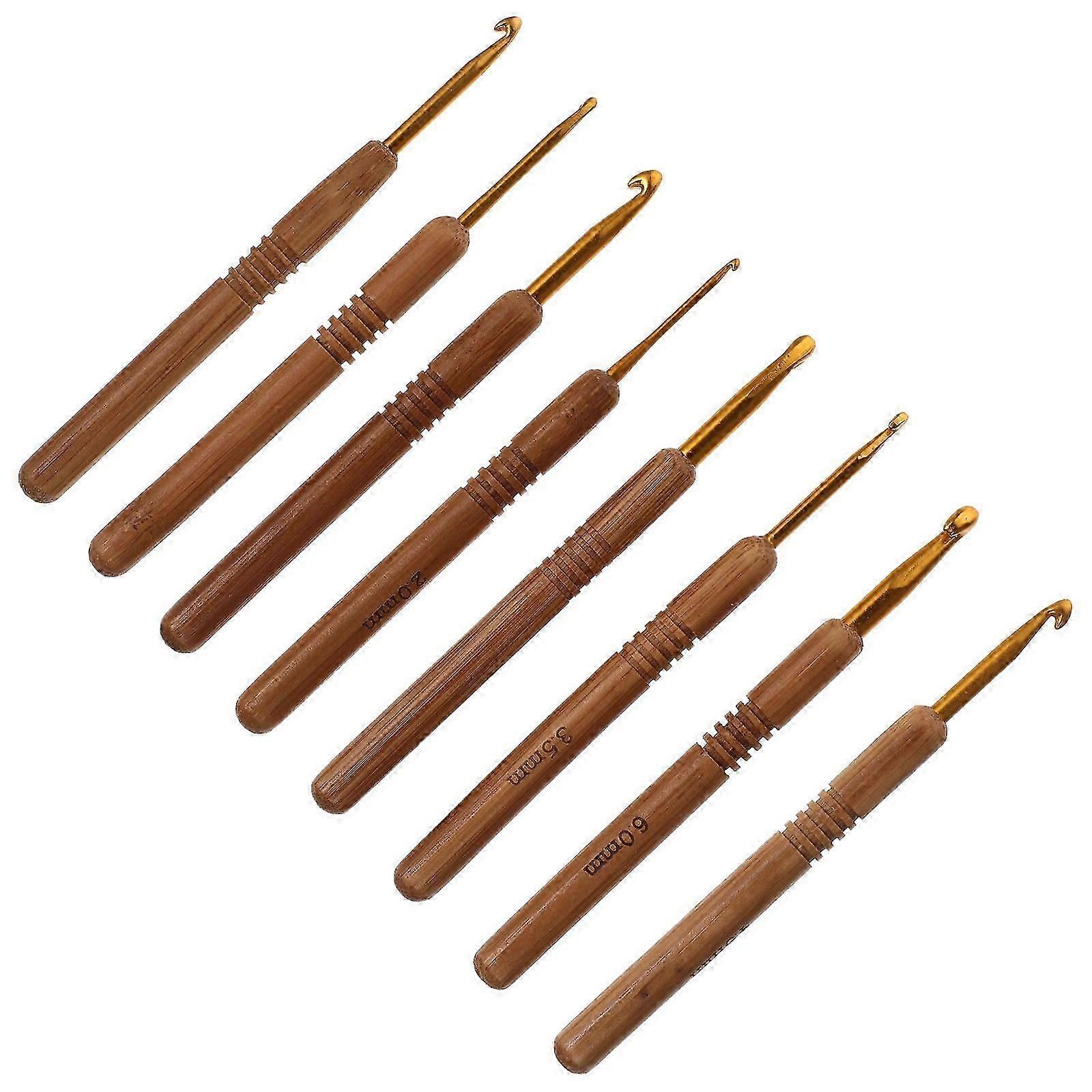 Bamboo Crochet Hook Set | 9Pcs Ergonomic Knitting Tools