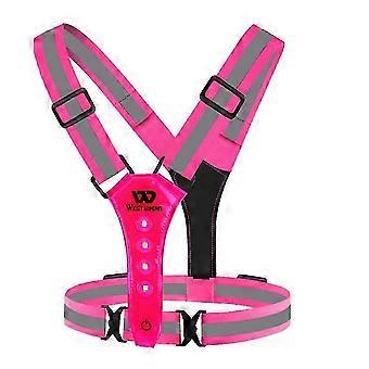 High Visibility LED Cycling Vest compatible with Outdoor Sports and Running