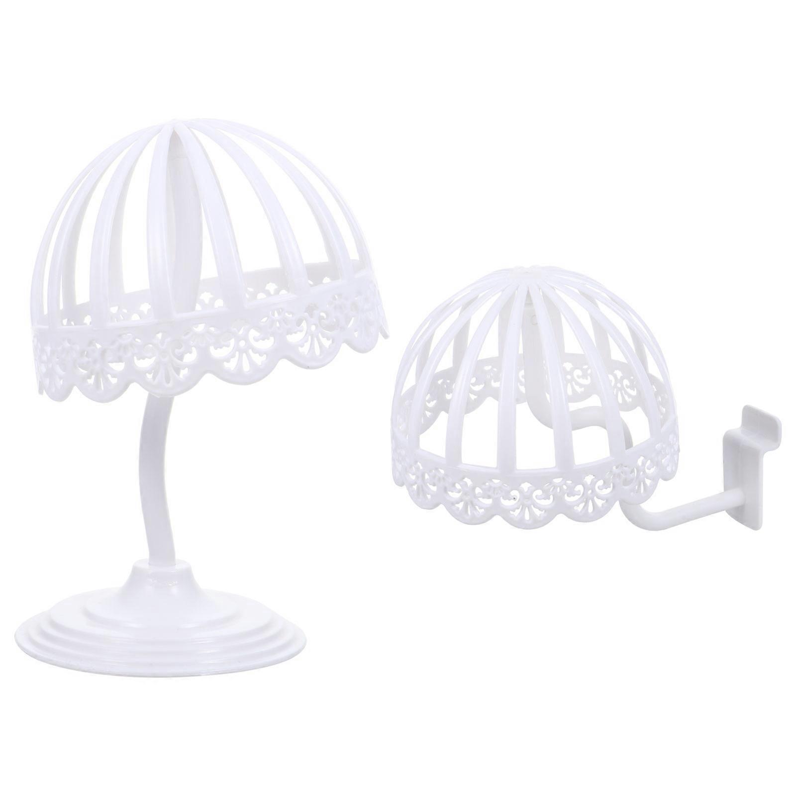 2Pcs Plastic Wig Display Stands Multifunctional Hat Wig Rack Display Holder